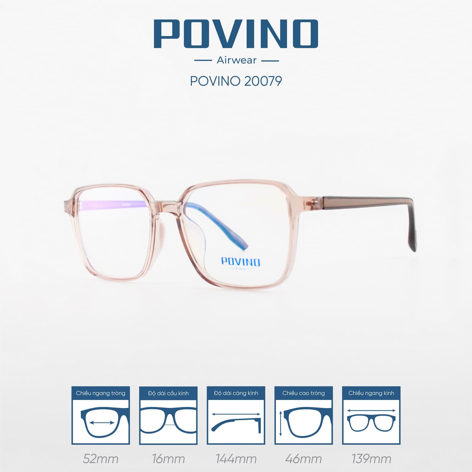 Gọng kính POVINO PO20079 - Ảnh 6