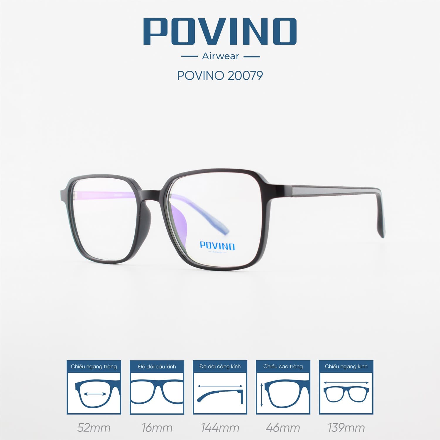 Gọng kính POVINO PO20079 - Ảnh 5