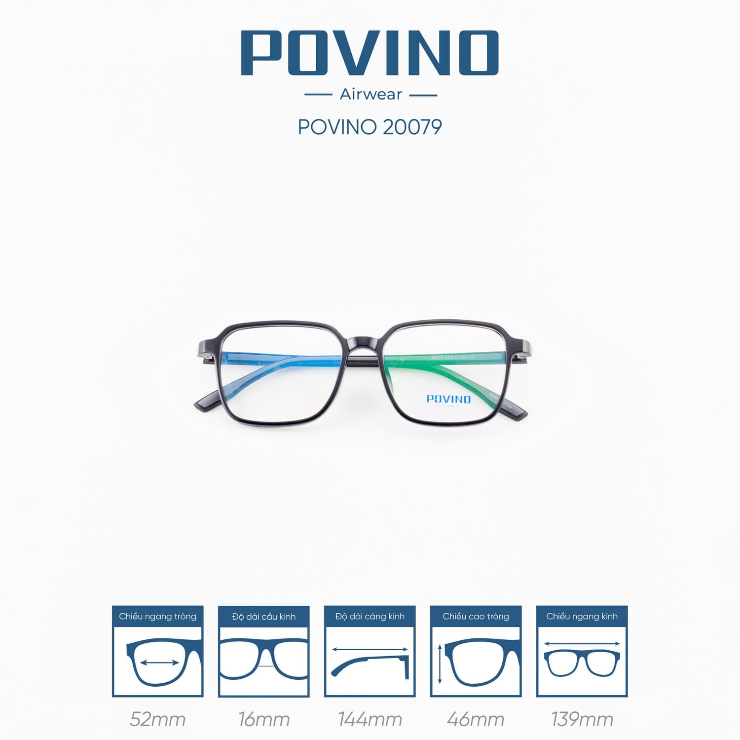 Gọng kính POVINO PO20079 - Ảnh 7