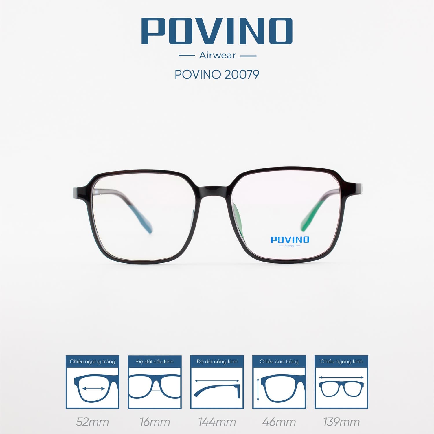 Gọng kính POVINO PO20079 - Ảnh 1