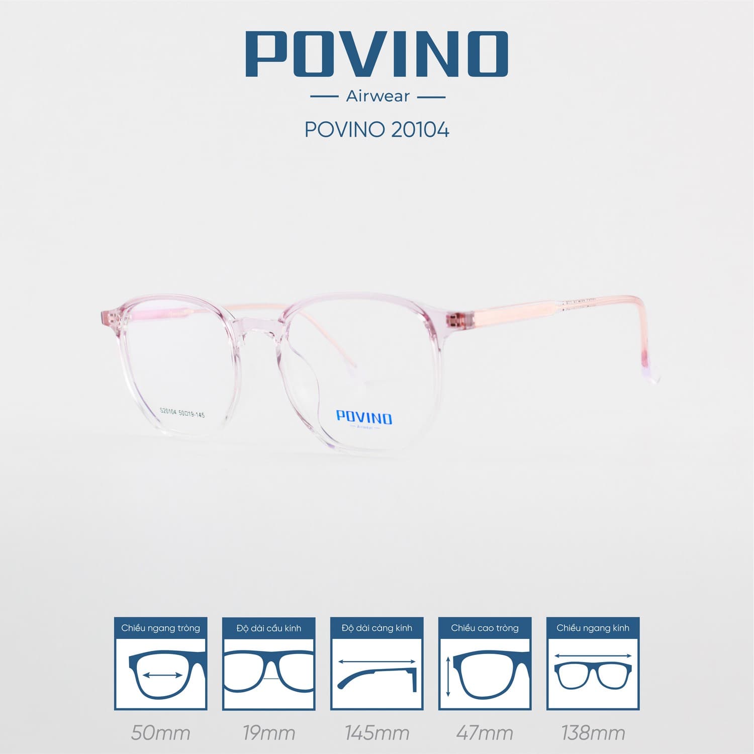Gọng kính POVINO PO20104 - Ảnh 9
