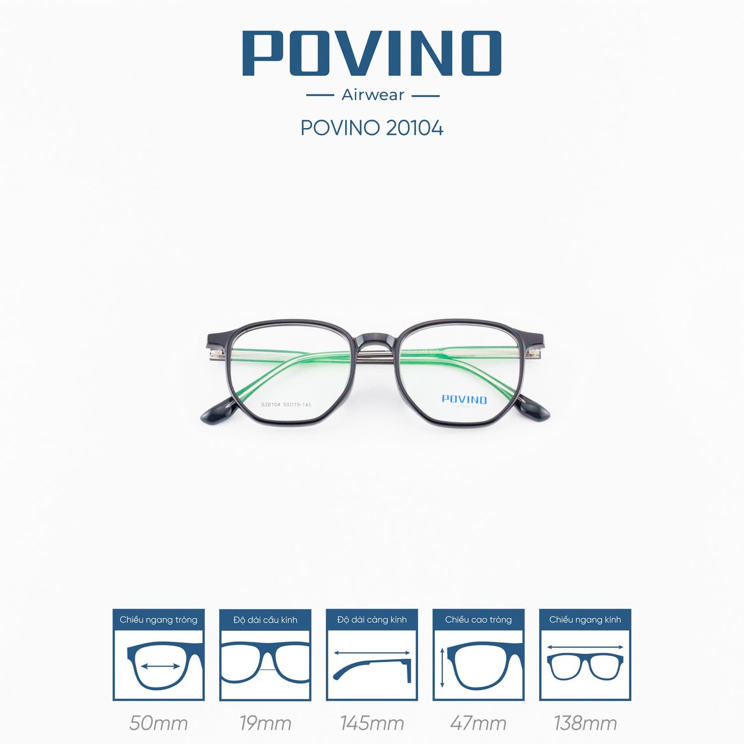 Gọng kính POVINO PO20104 - Ảnh 10