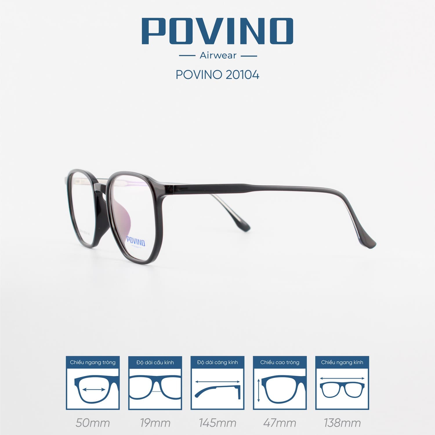 Gọng kính POVINO PO20104 - Ảnh 11