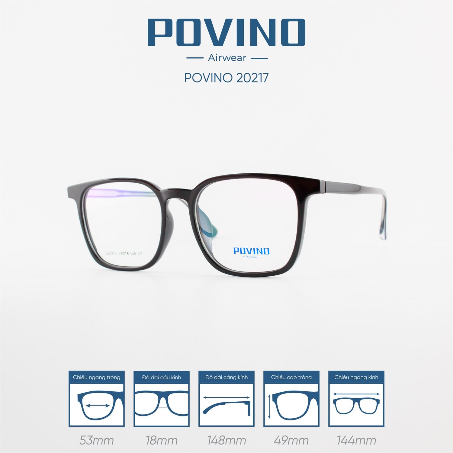 Gọng kính POVINO PO20217 - Ảnh 5