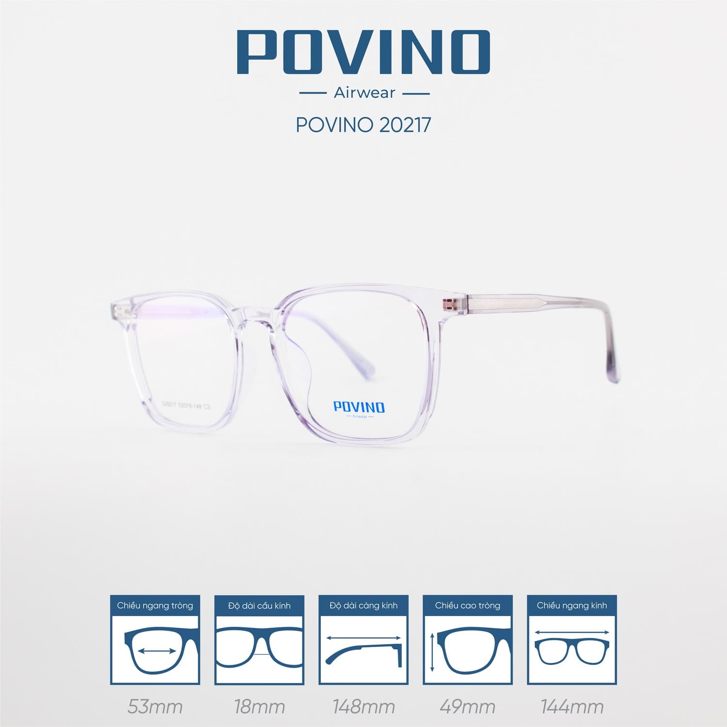 Gọng kính POVINO PO20217 - Ảnh 4