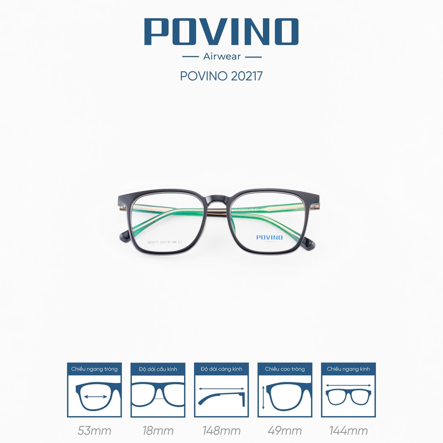 Gọng kính POVINO PO20217 - Ảnh 6