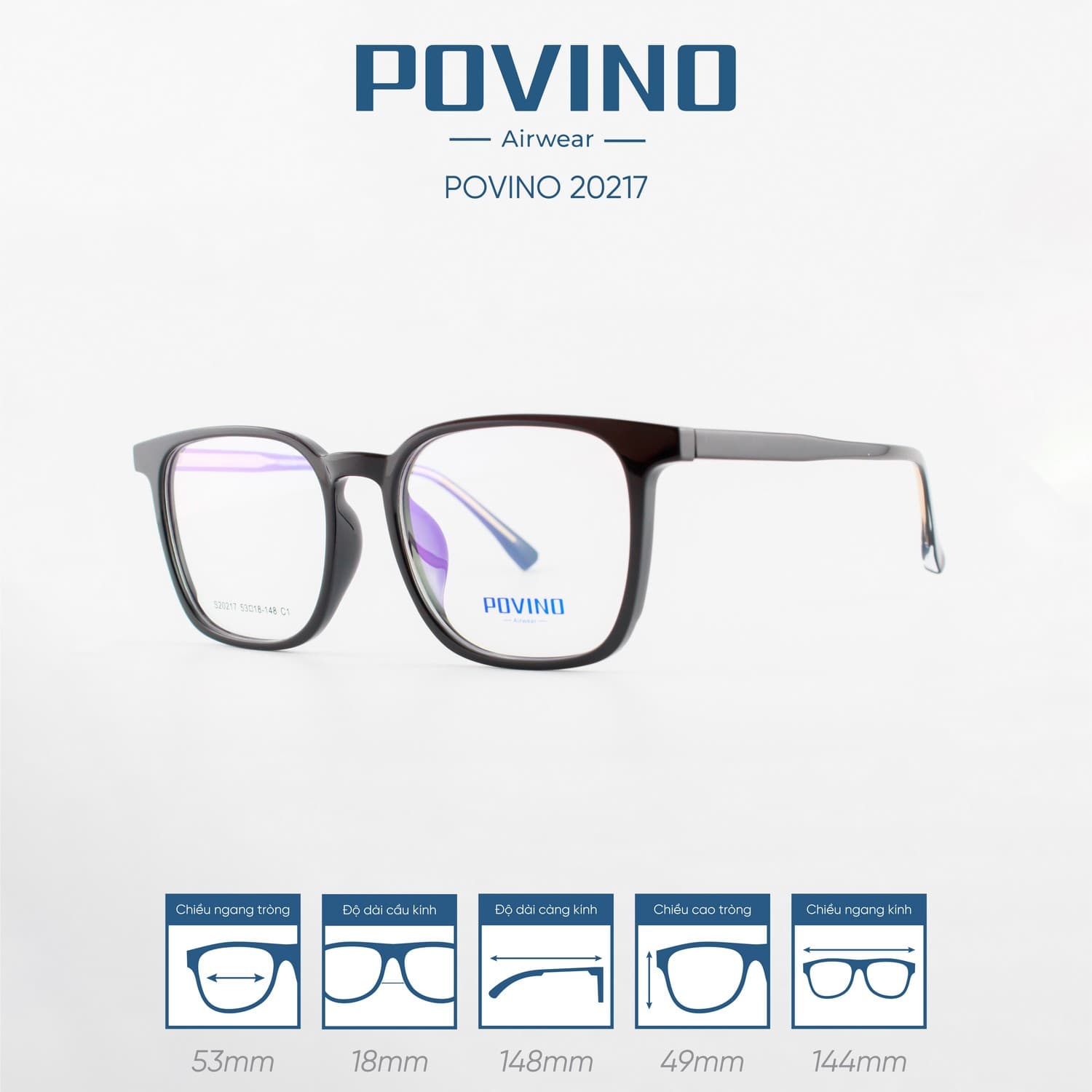 Gọng kính POVINO PO20217 - Ảnh 3