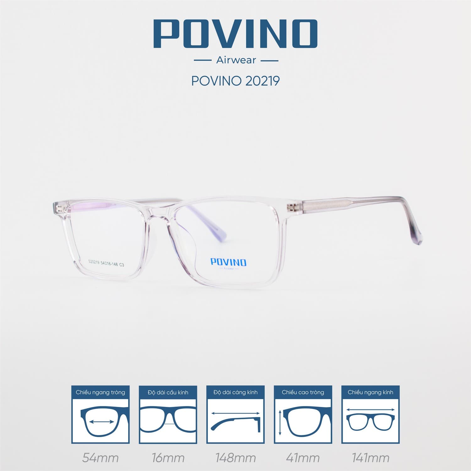 Gọng kính POVINO PO20219 - Ảnh 3