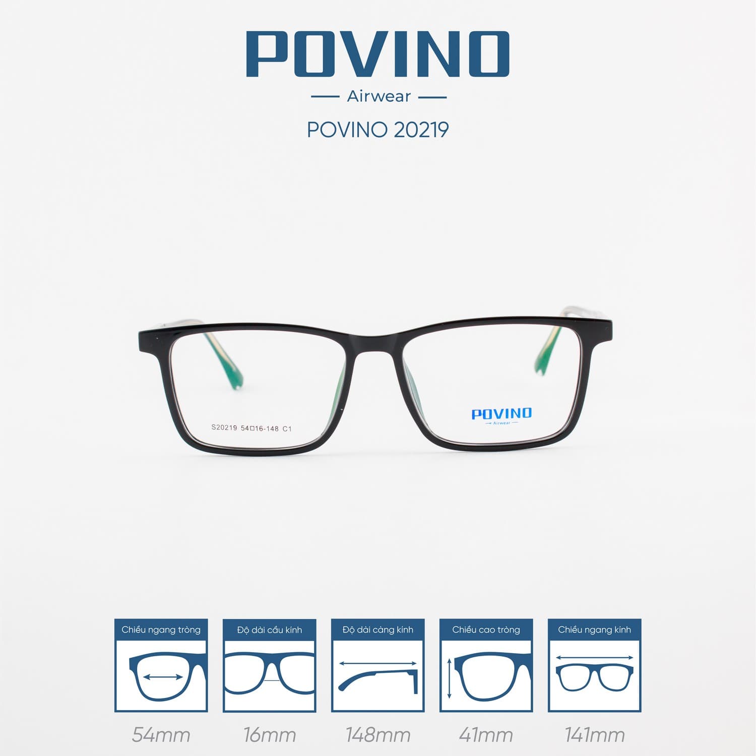 Gọng kính POVINO PO20219 - Ảnh 1