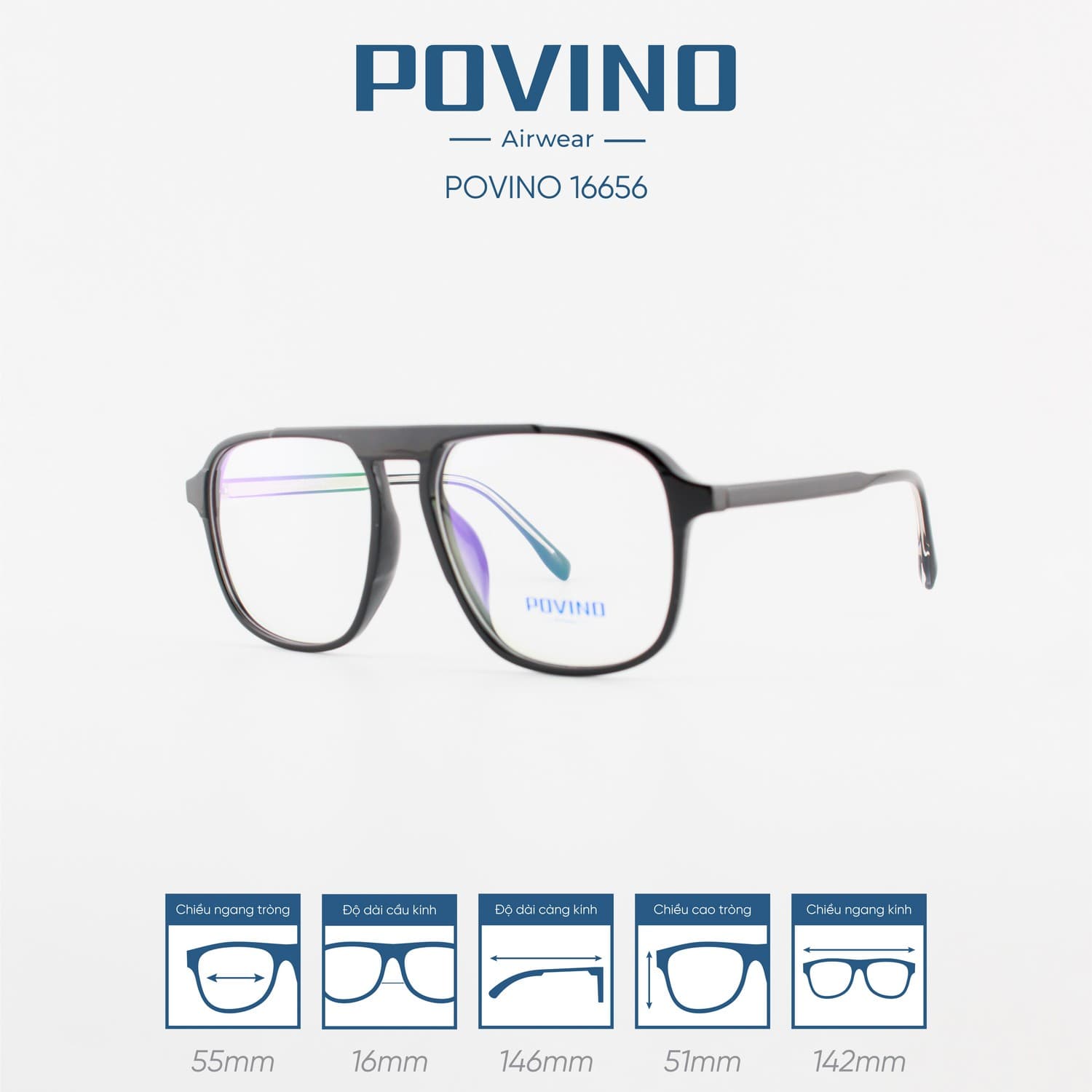 Gọng kính POVINO PO16656
