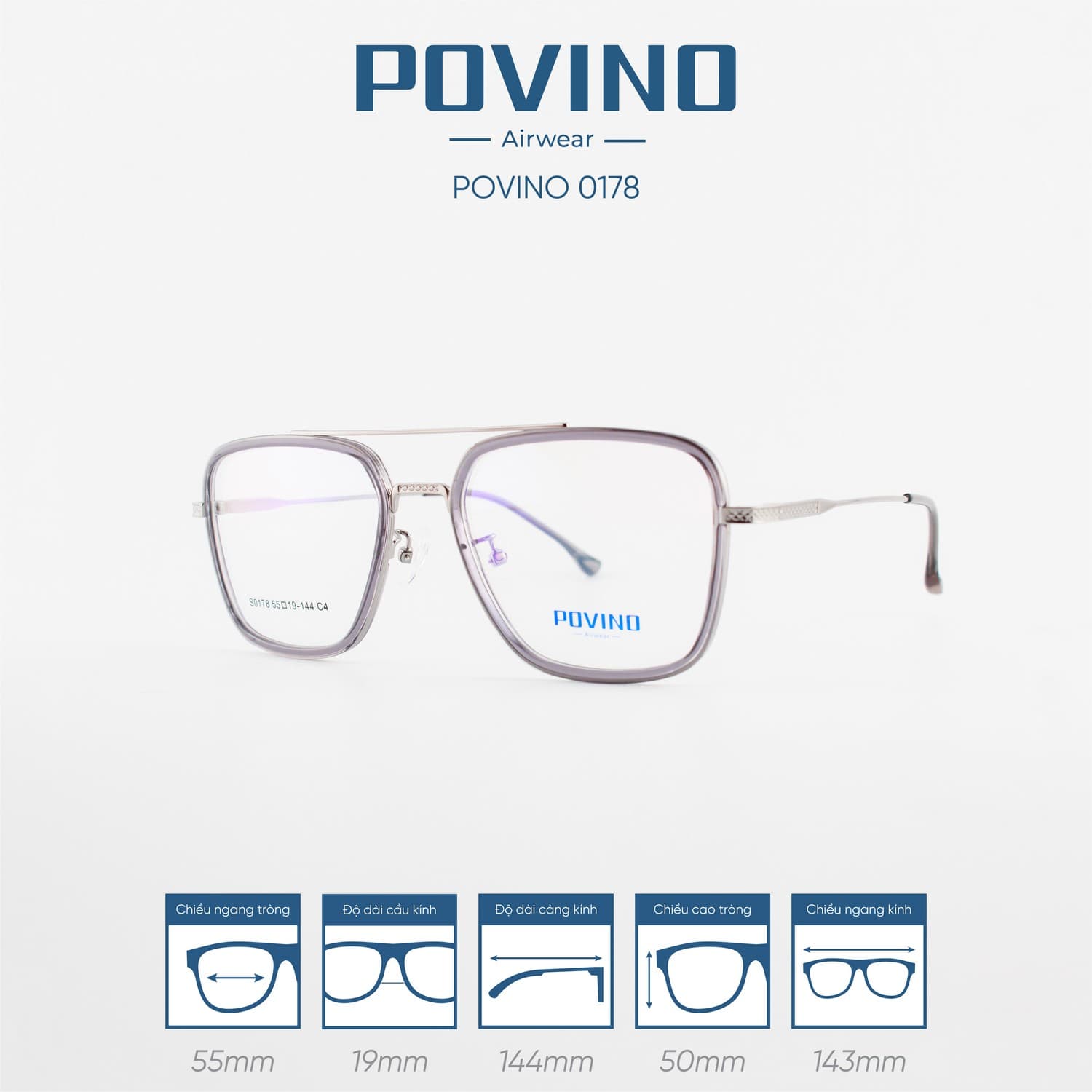 Gọng kính POVINO PO0178 - Ảnh 5