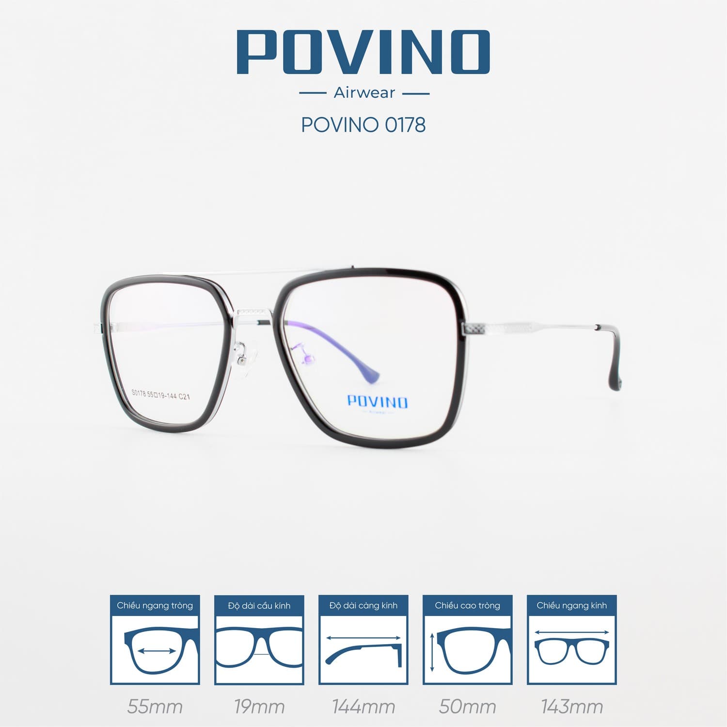 Gọng kính POVINO PO0178 - Ảnh 4