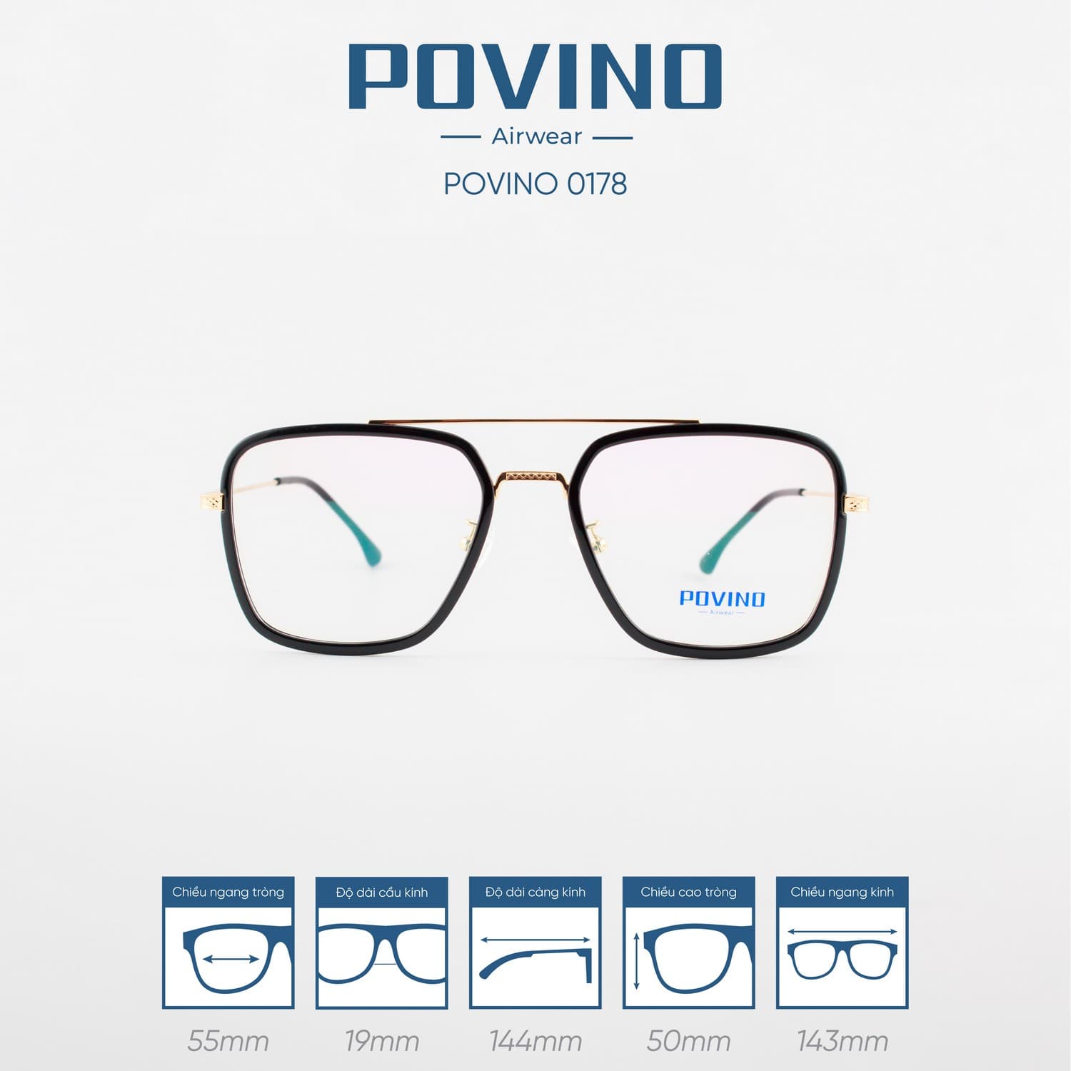 Gọng kính POVINO PO0178 - Ảnh 1