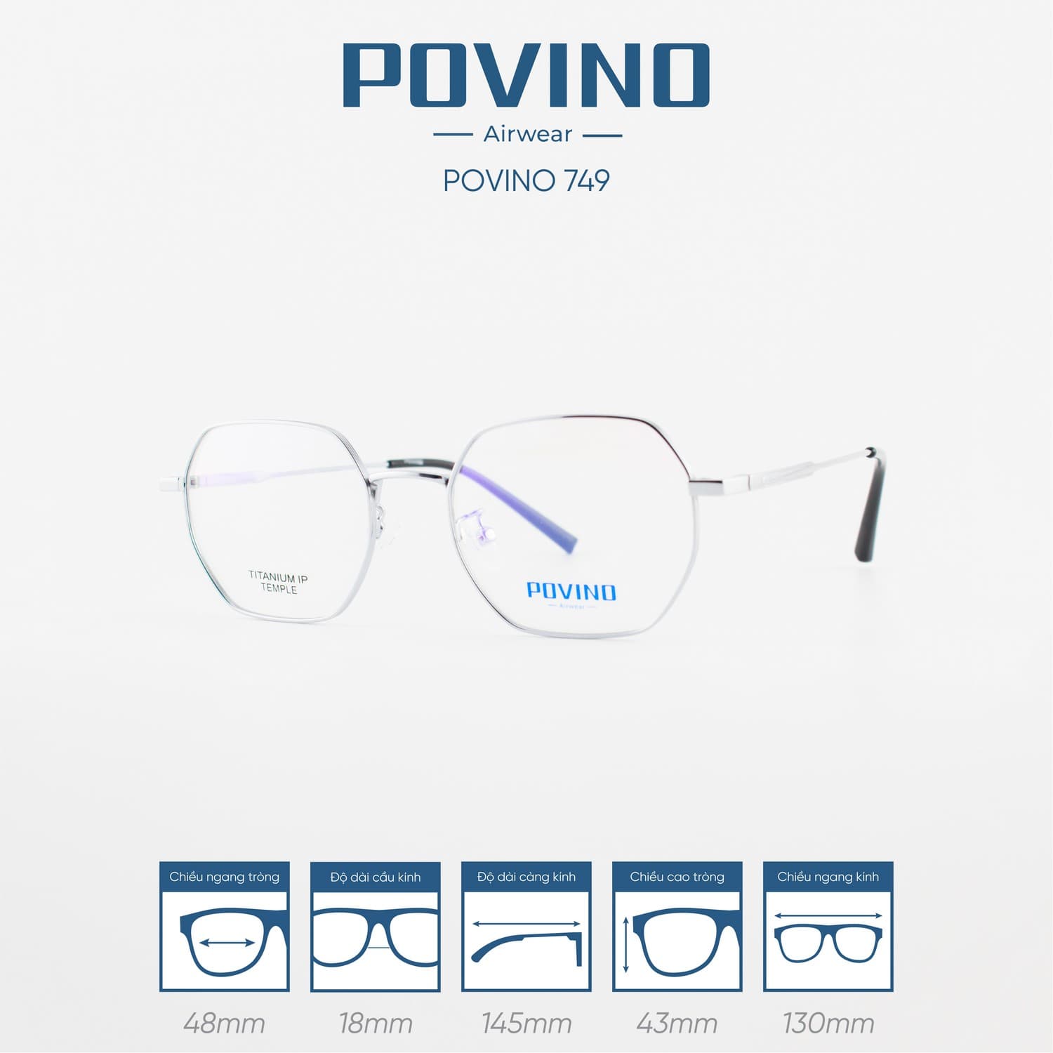 Gọng kính POVINO PO749 - Ảnh 4