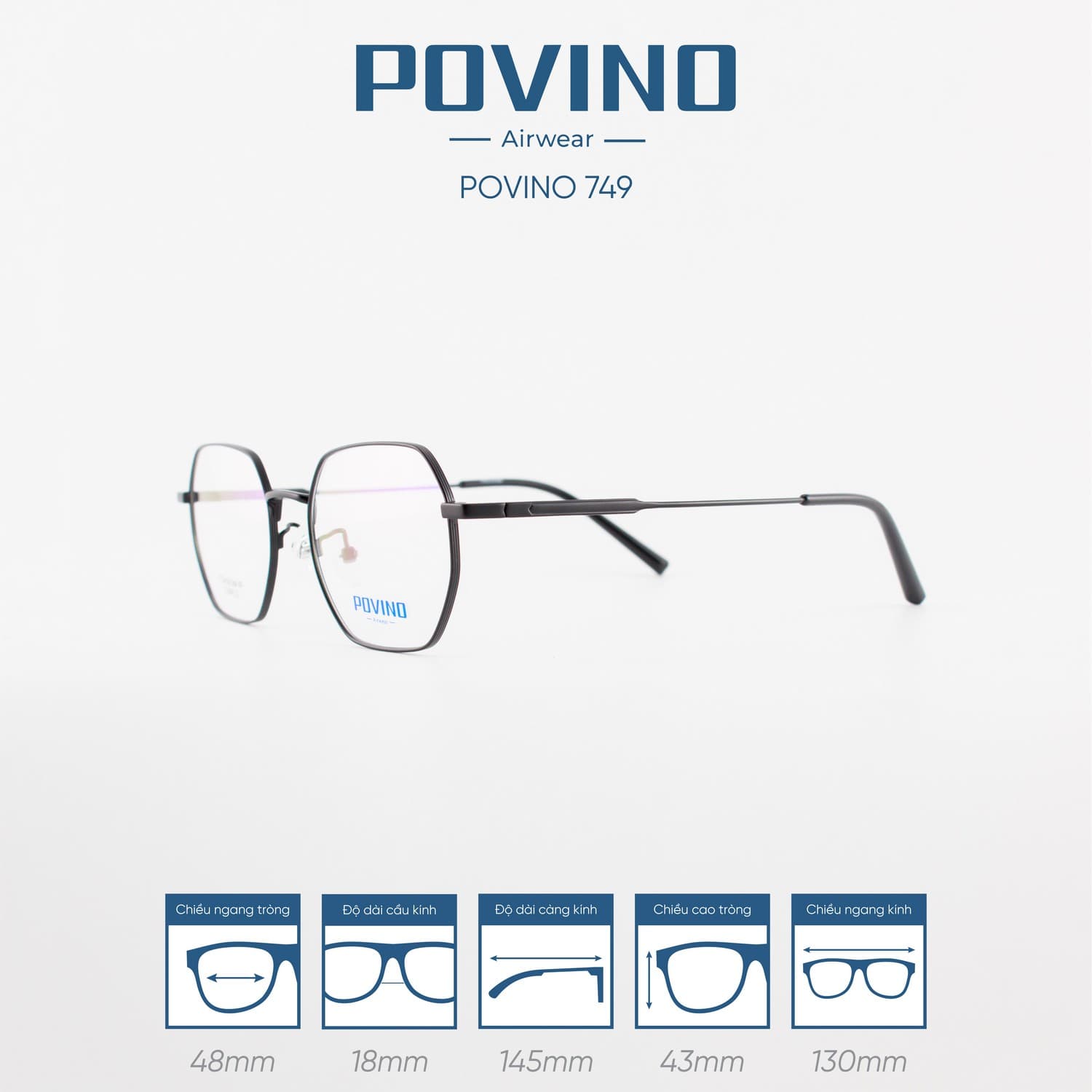 Gọng kính POVINO PO749 - Ảnh 7