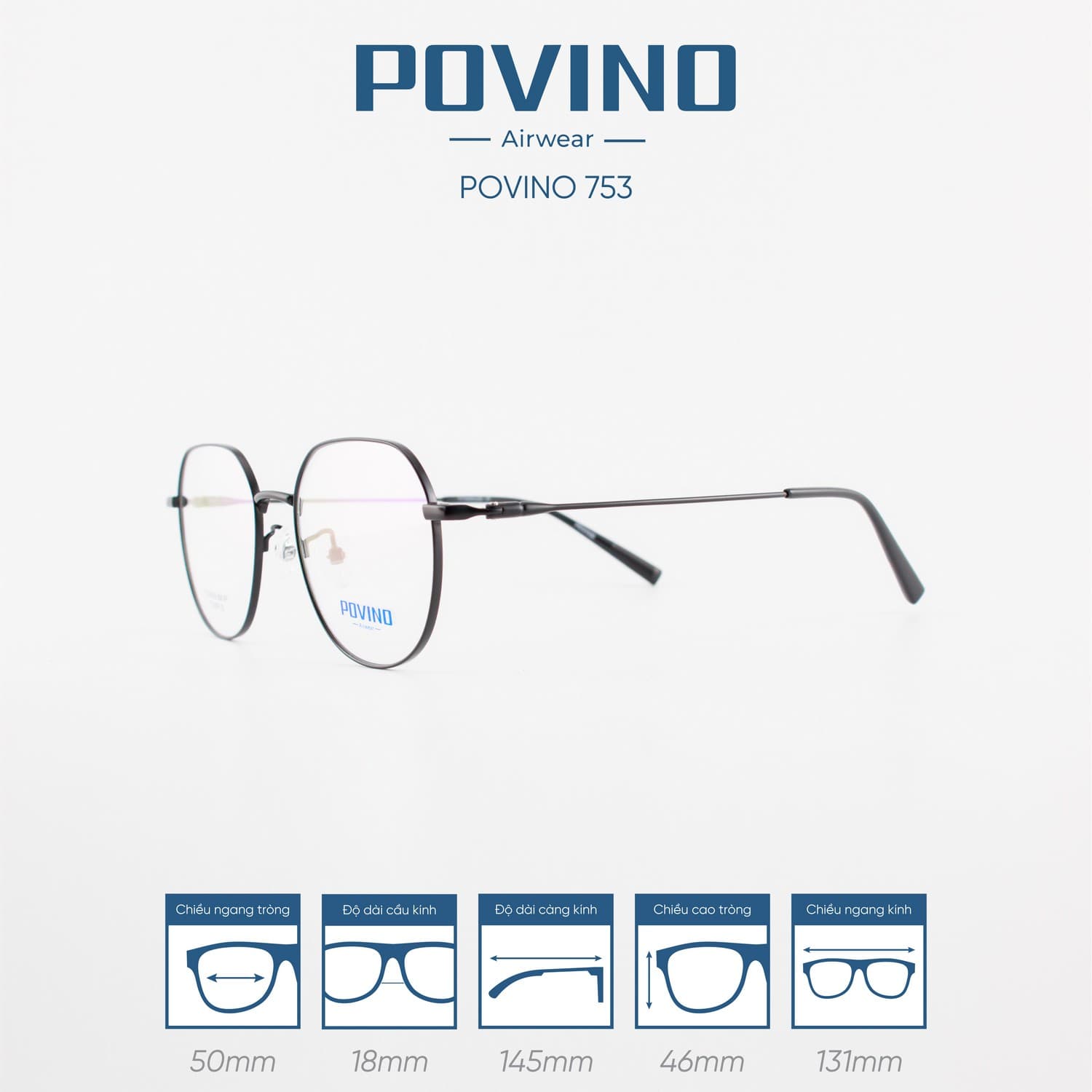 Gọng kính POVINO PO754 - Ảnh 6