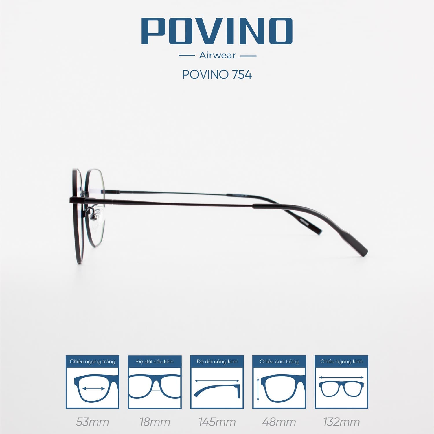Gọng kính POVINO PO754 - Ảnh 7