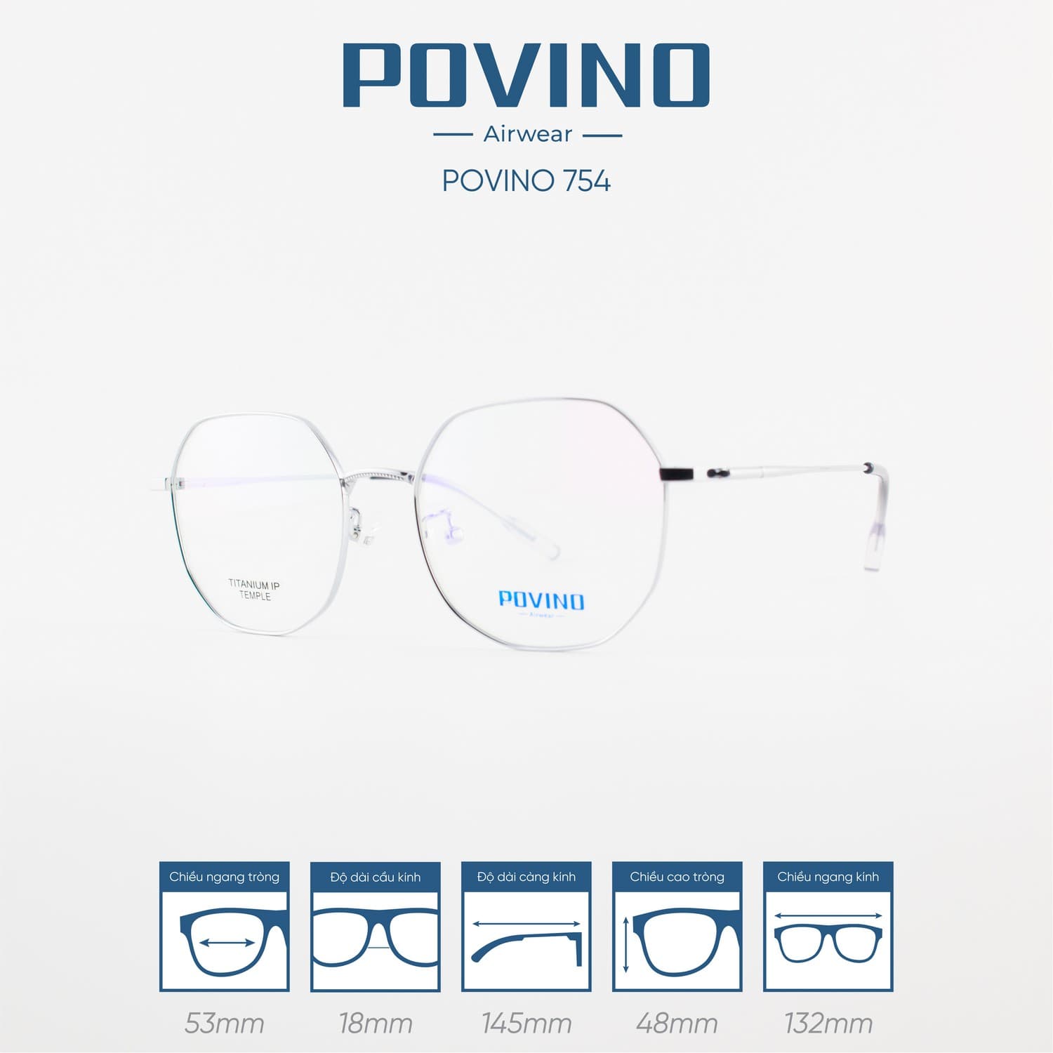 Gọng kính POVINO PO754 - Ảnh 4