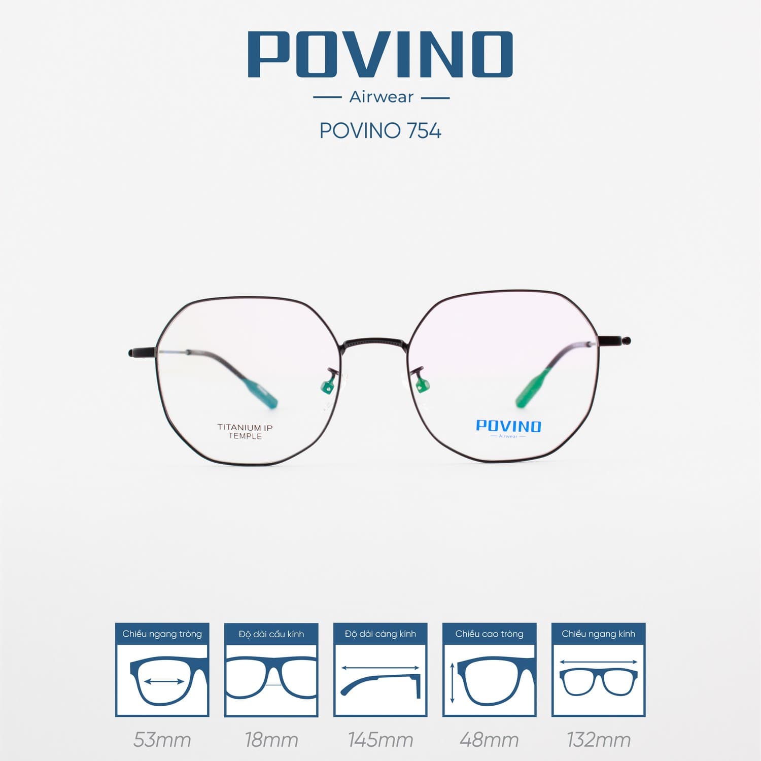 Gọng kính POVINO PO754 - Ảnh 1