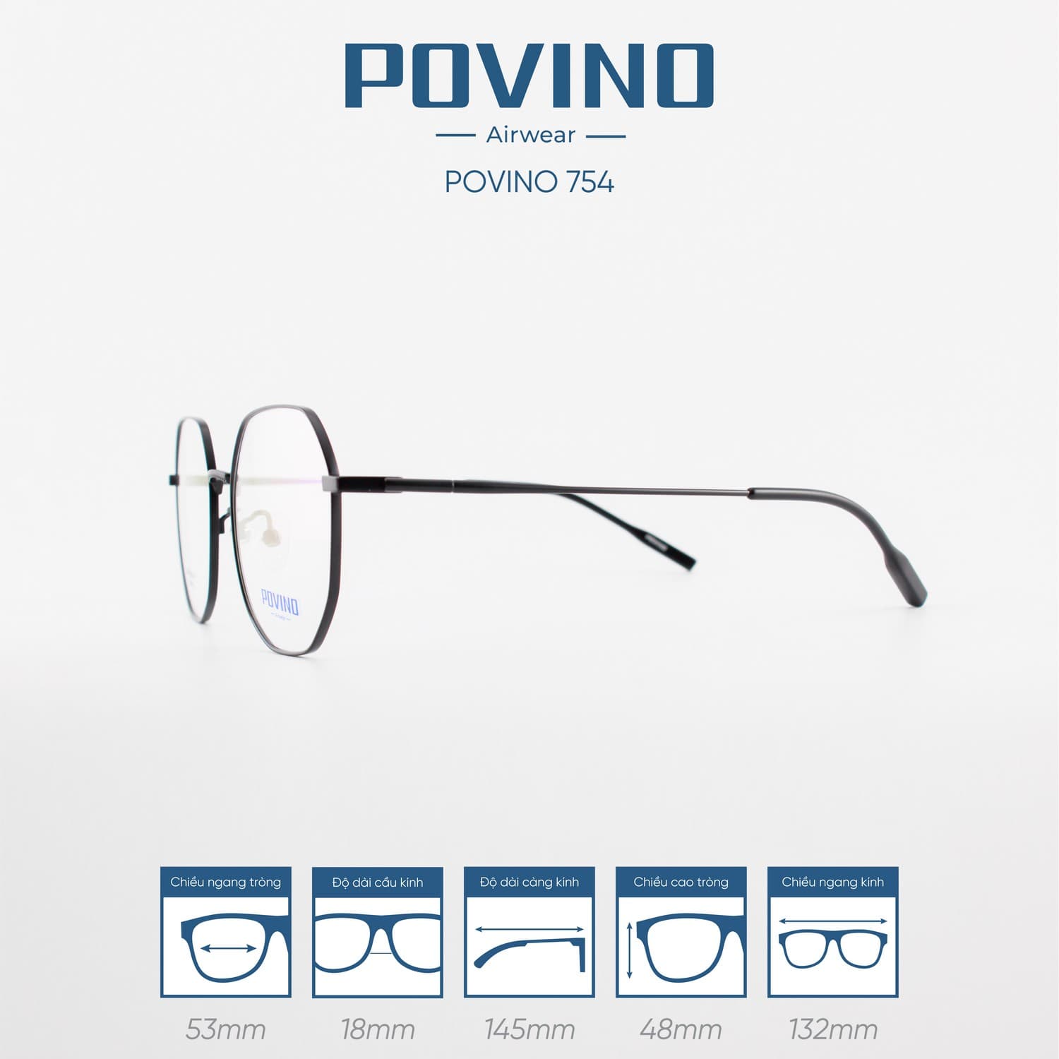 Gọng kính POVINO PO754 - Ảnh 8