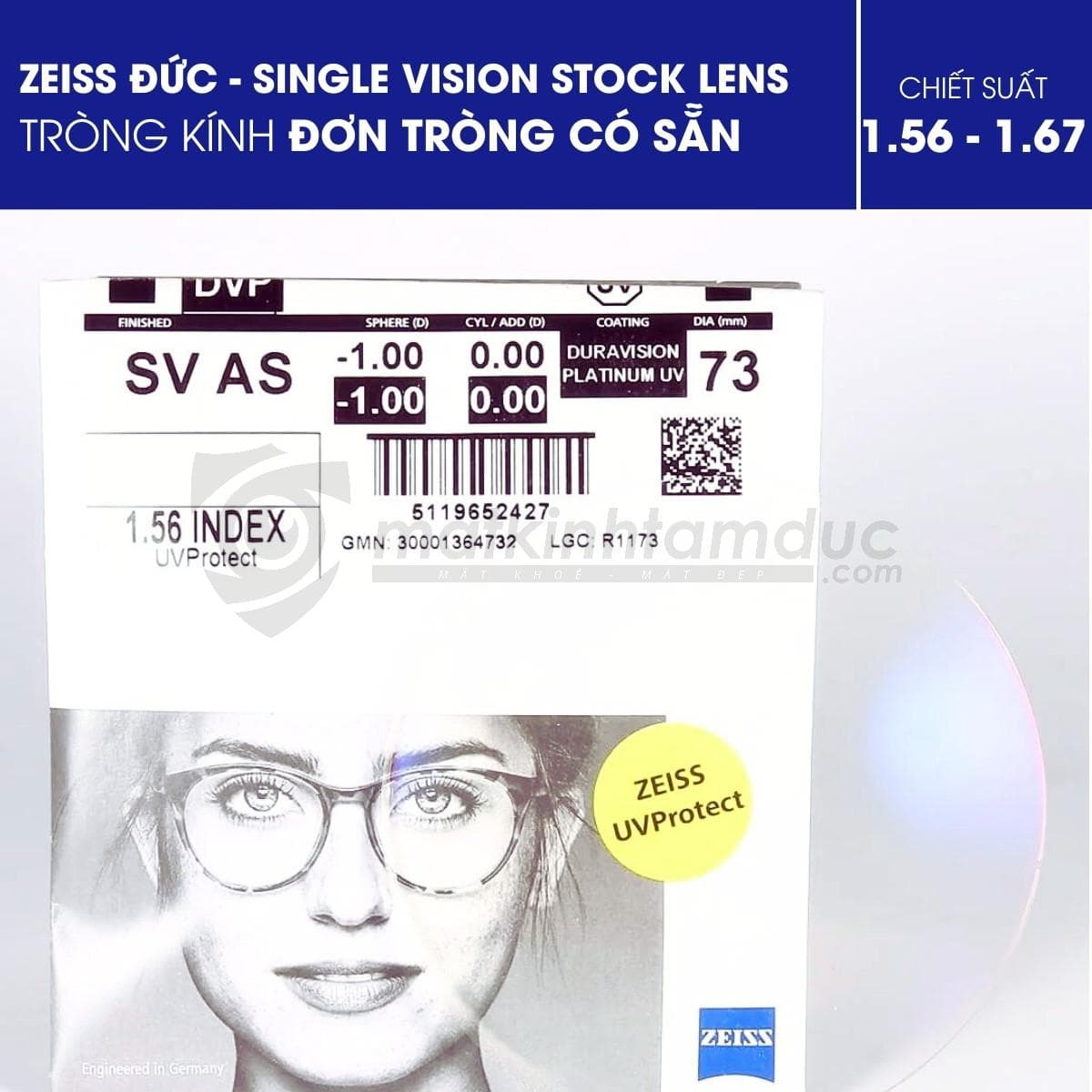 Tròng Kính Đơn Tròng Zeiss Có Sẵn (Stock) - Ảnh 4