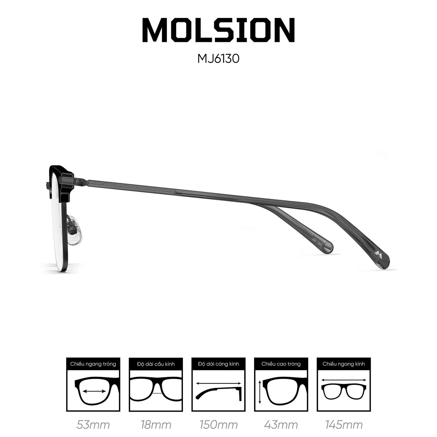 Gọng kính MOLSION MJ6130 - Ảnh 4