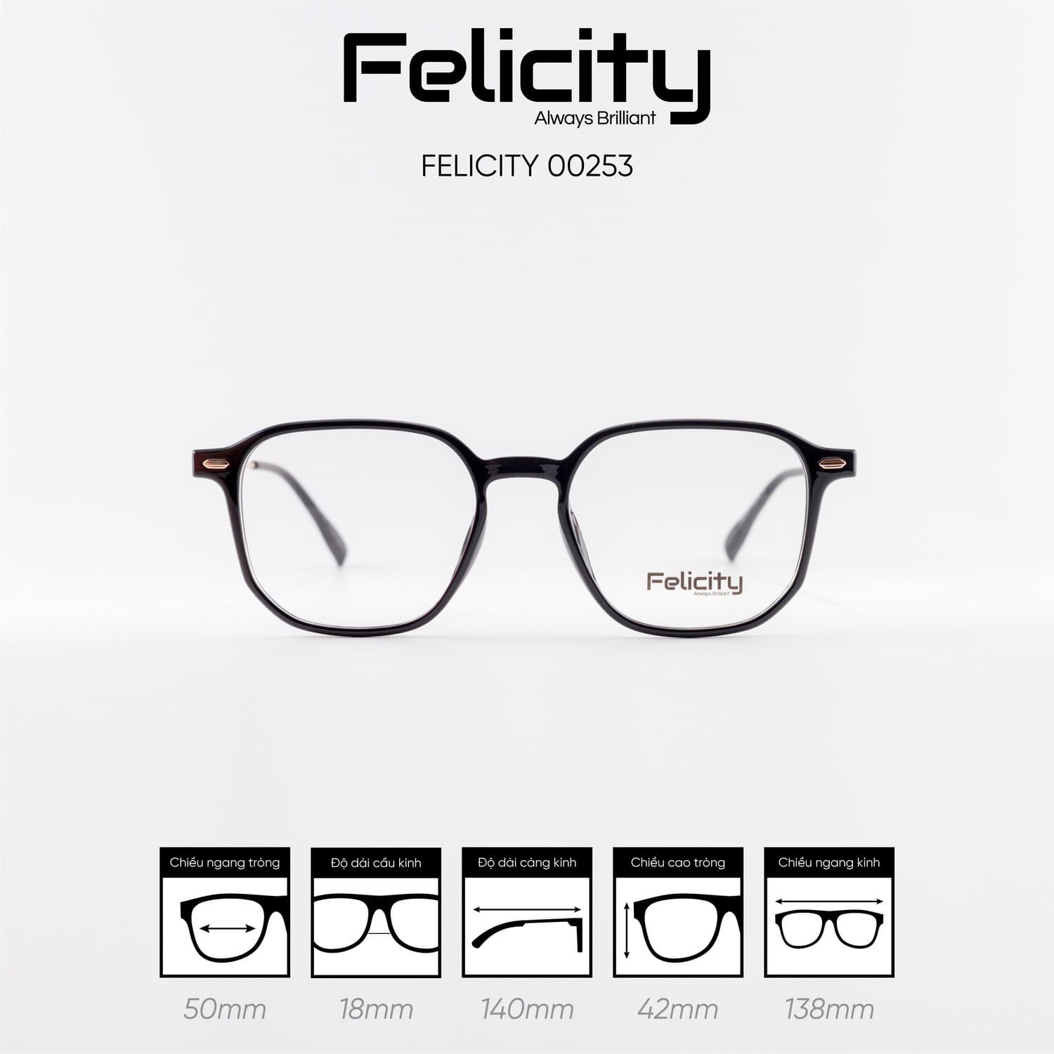Gọng kính FELICITY 00253 - Ảnh 1