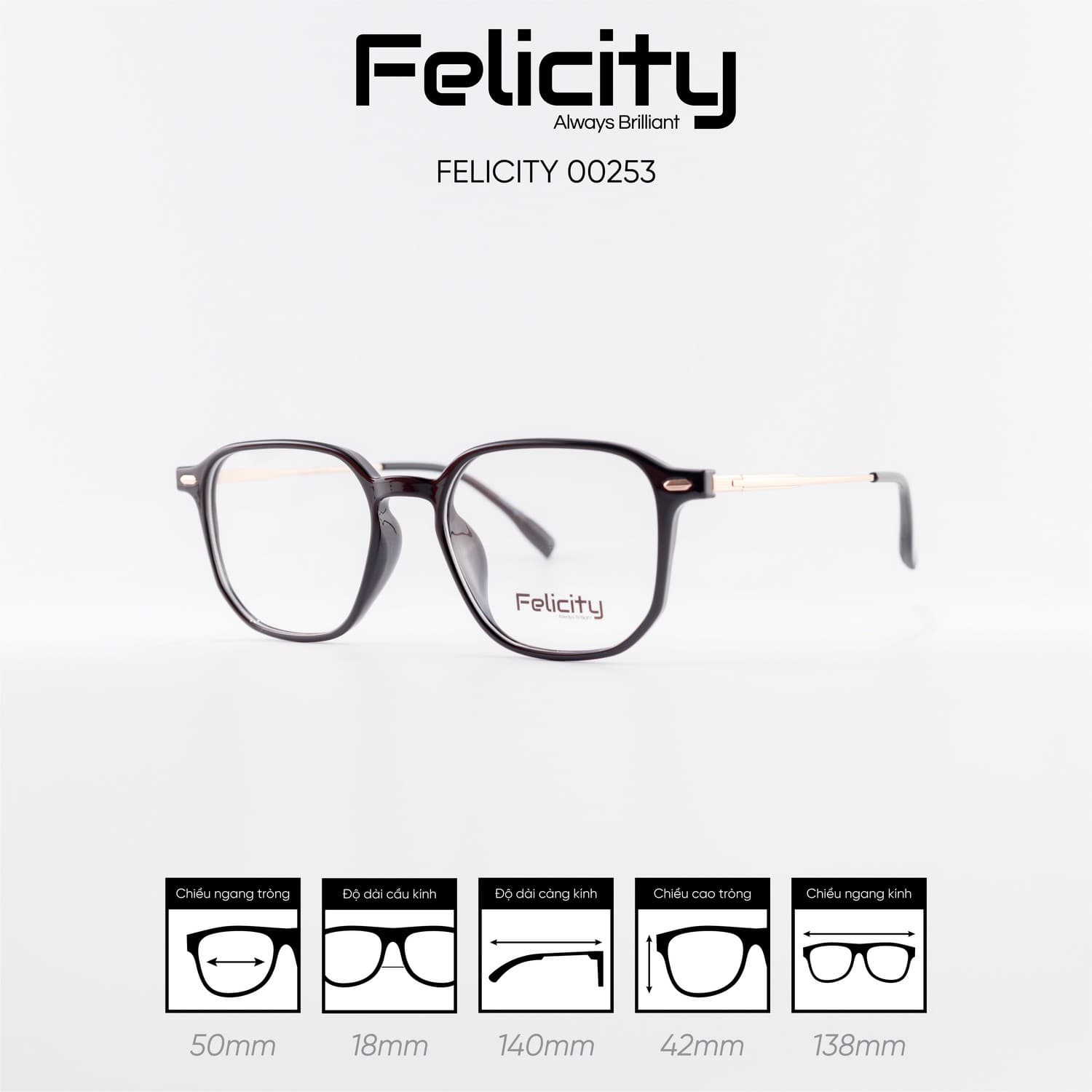 Gọng kính FELICITY 00253 - Ảnh 4