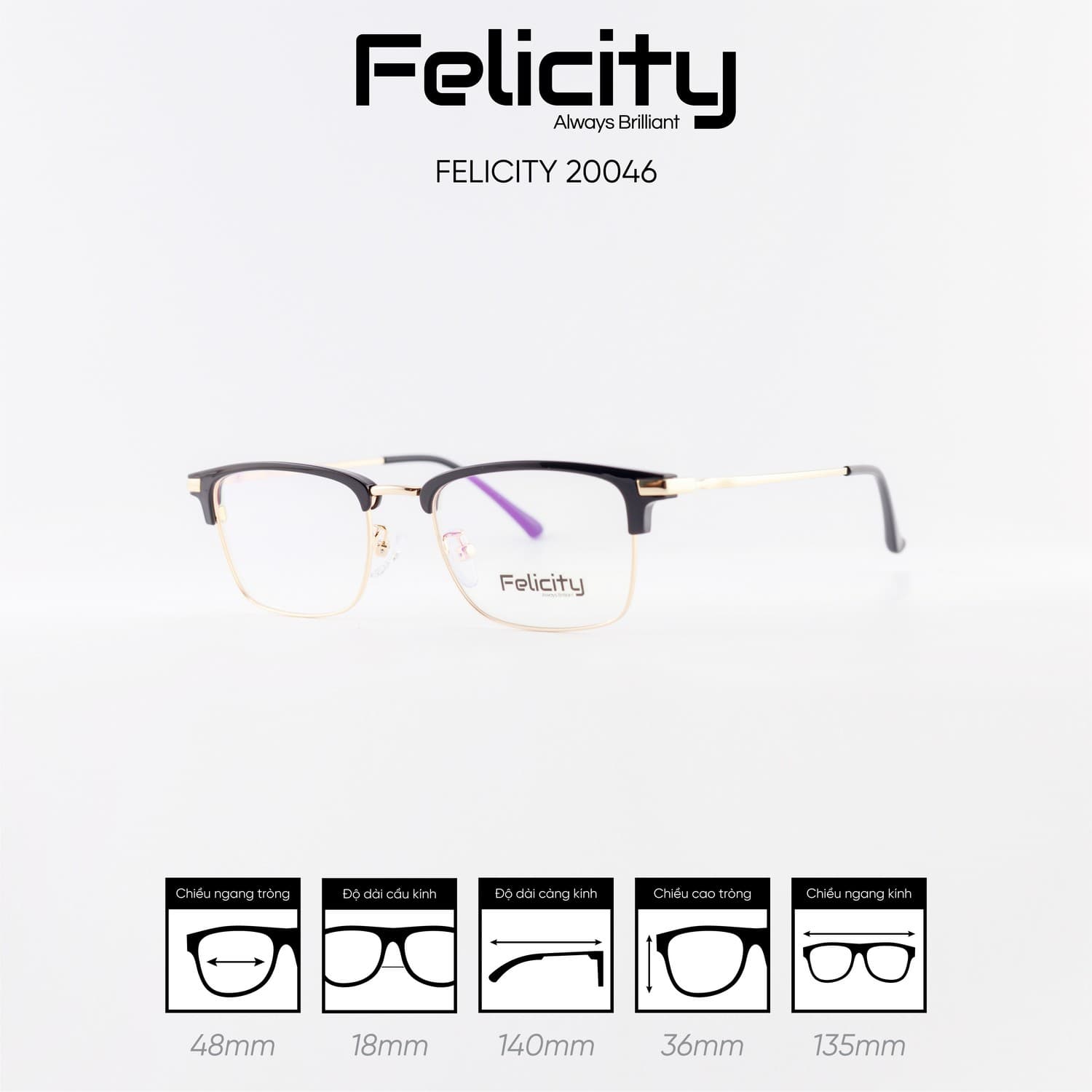 Gọng kính FELICITY 20046 - Ảnh 8