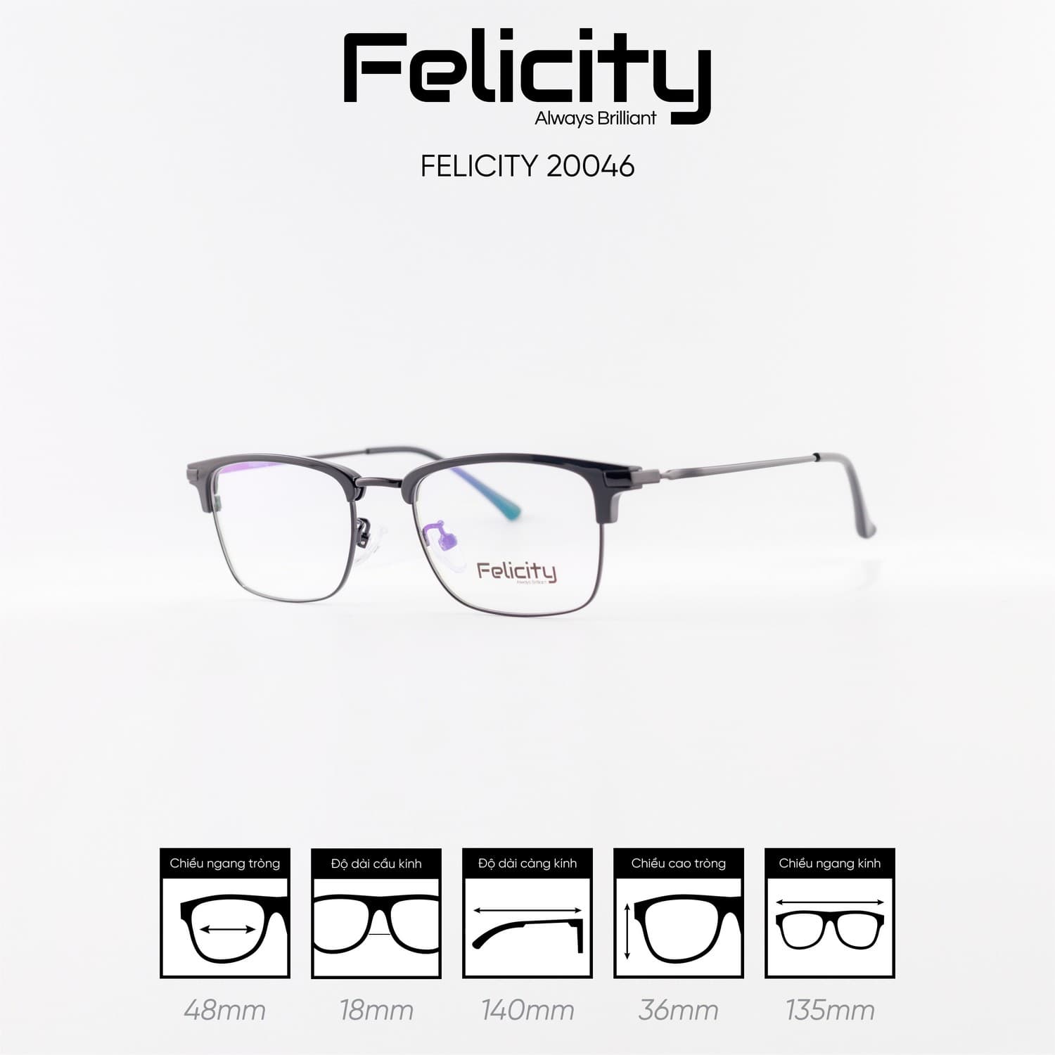 Gọng kính FELICITY 20046 - Ảnh 6