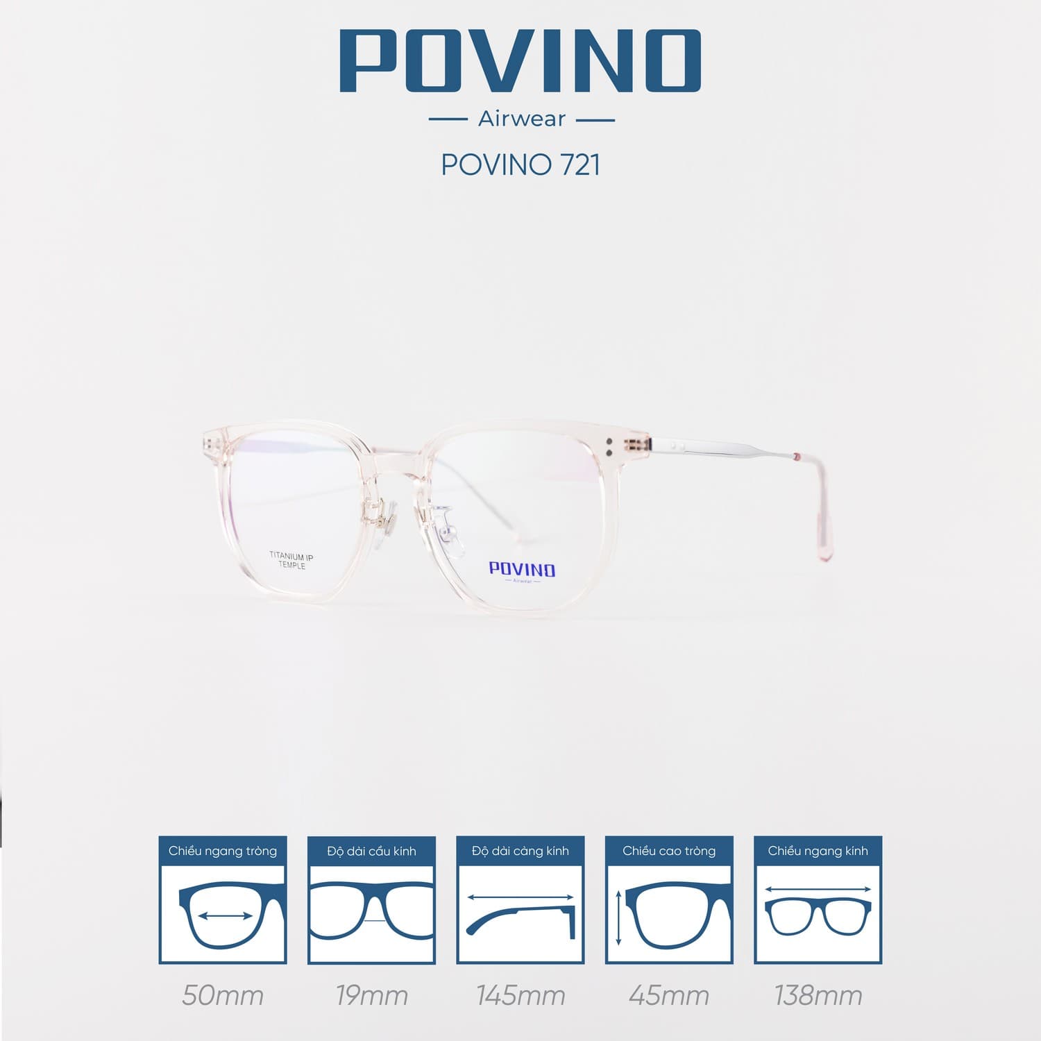 Gọng kính POVINO PO721 - Ảnh 10