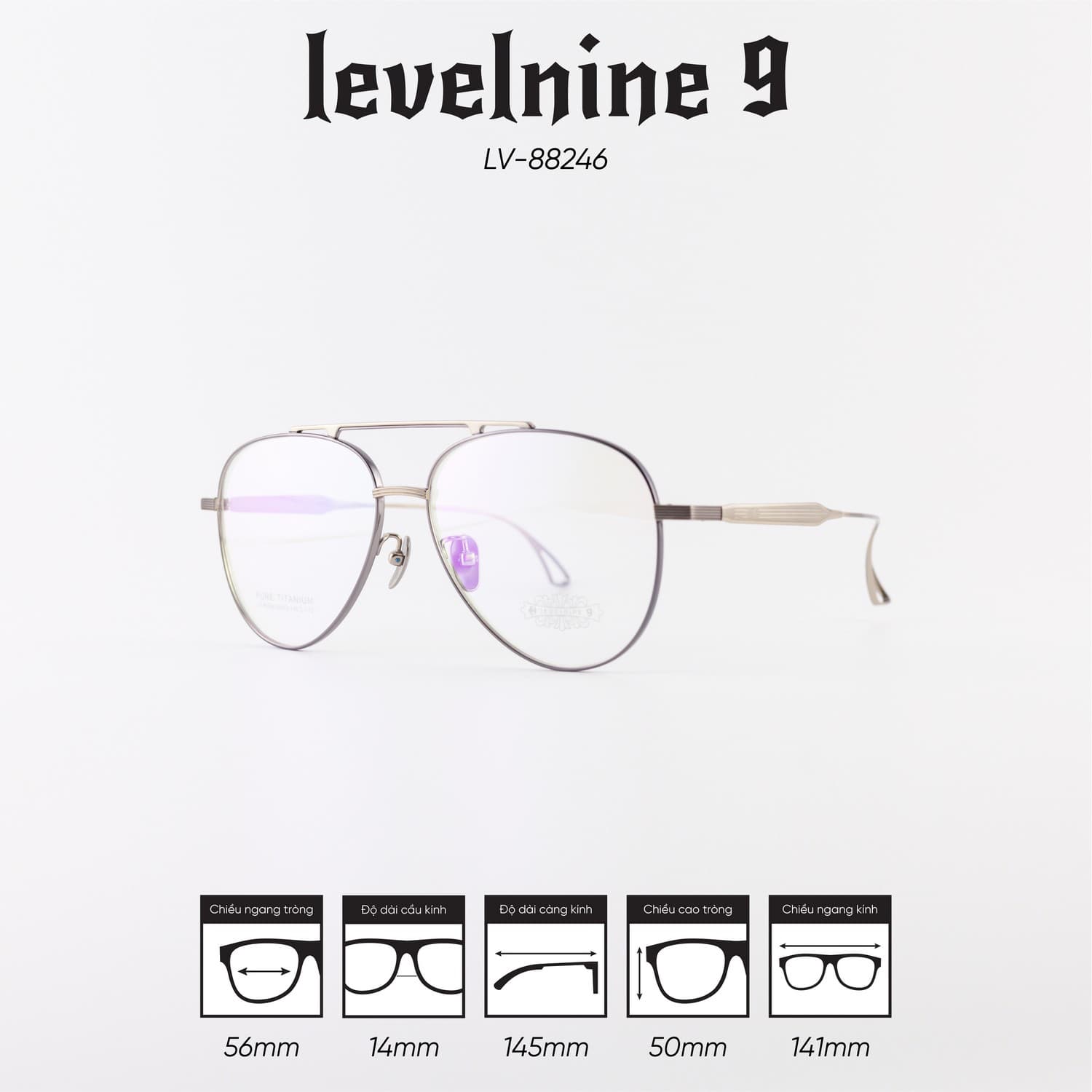 Gọng kính LEVELNINE LV-88246 - Ảnh 6