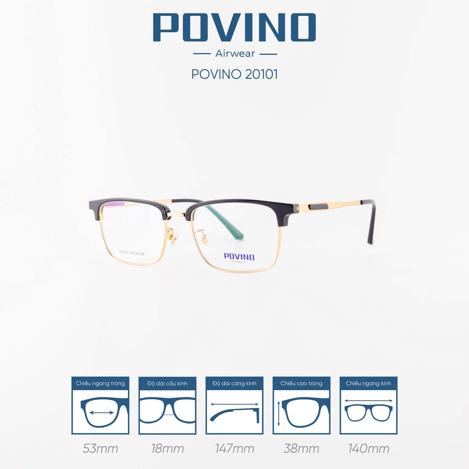 Gọng kính POVINO PO20101 - Ảnh 11