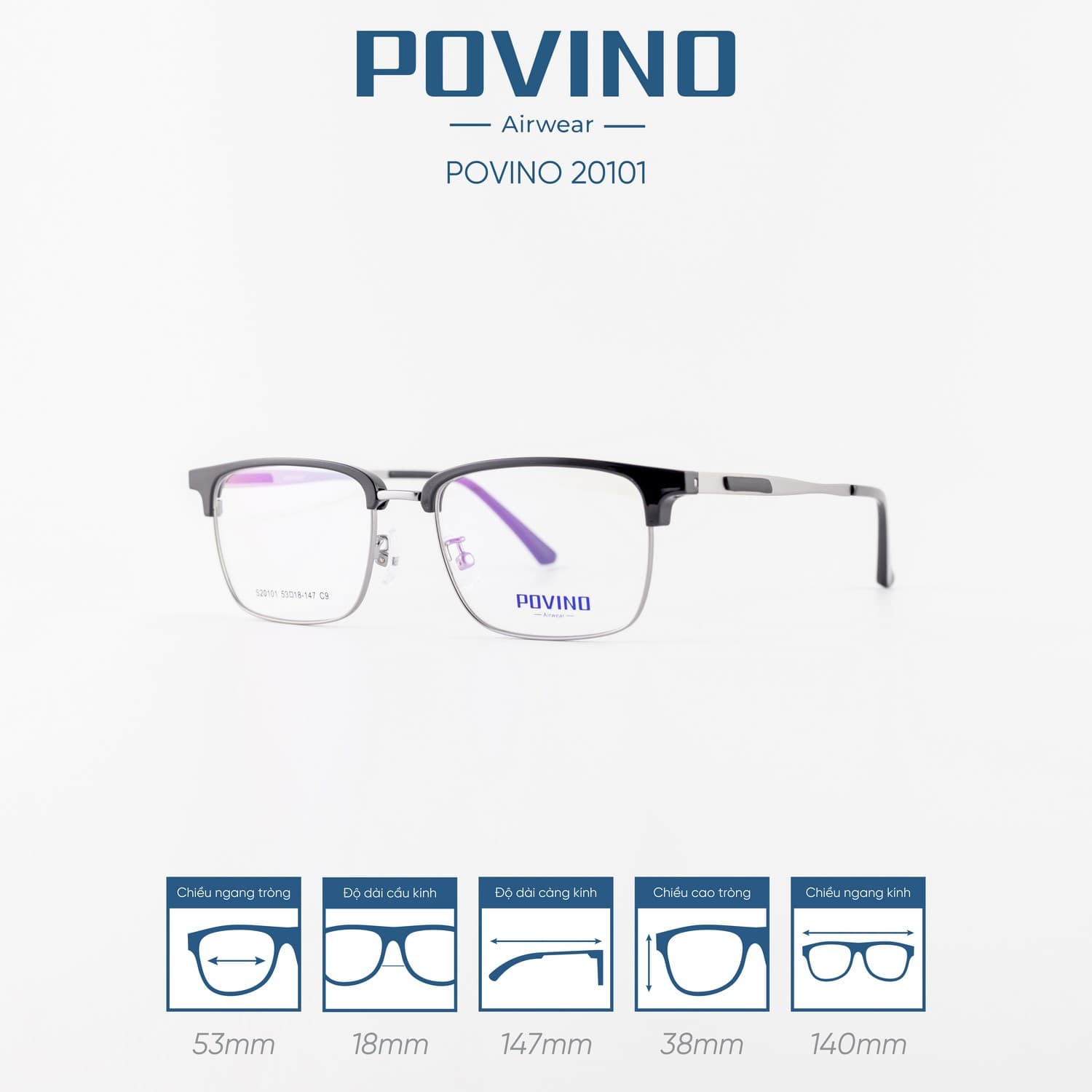 Gọng kính POVINO PO20101 - Ảnh 9