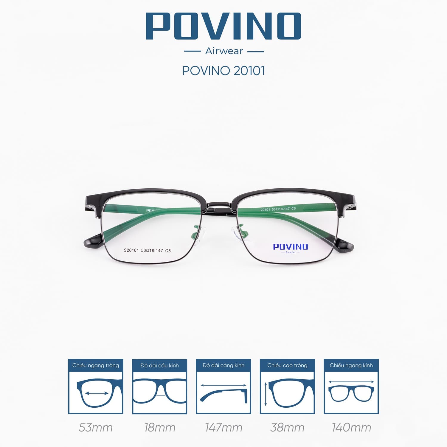 Gọng kính POVINO PO20101 - Ảnh 8