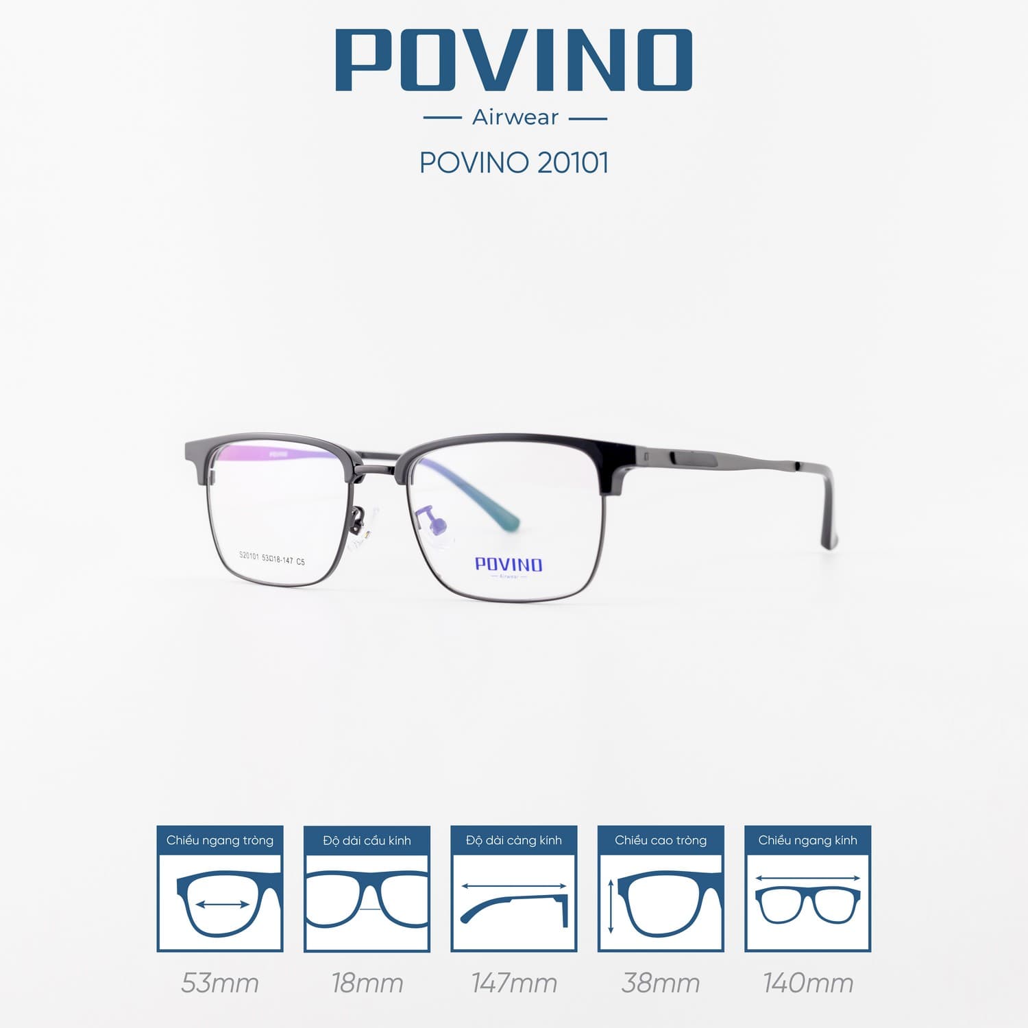 Gọng kính POVINO PO20101 - Ảnh 6