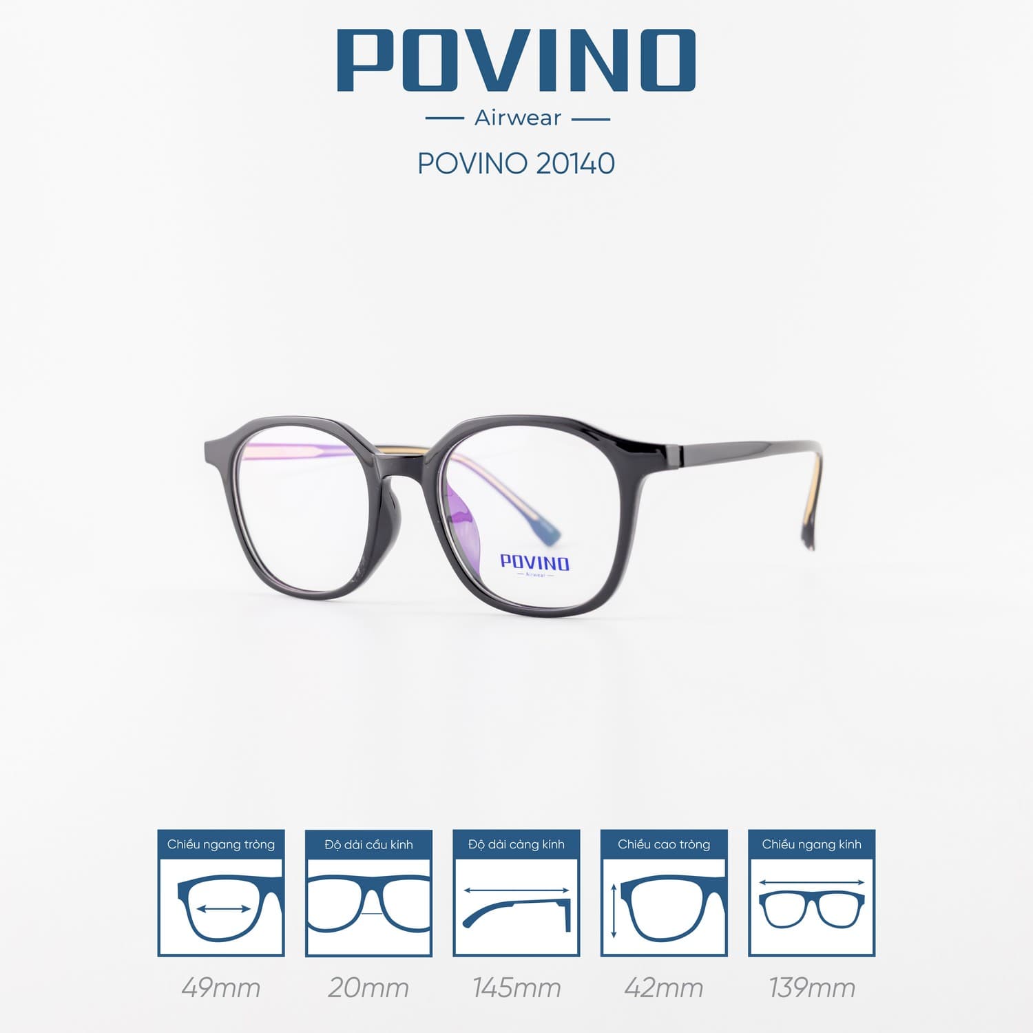Gọng kính POVINO PO20140 - Ảnh 12