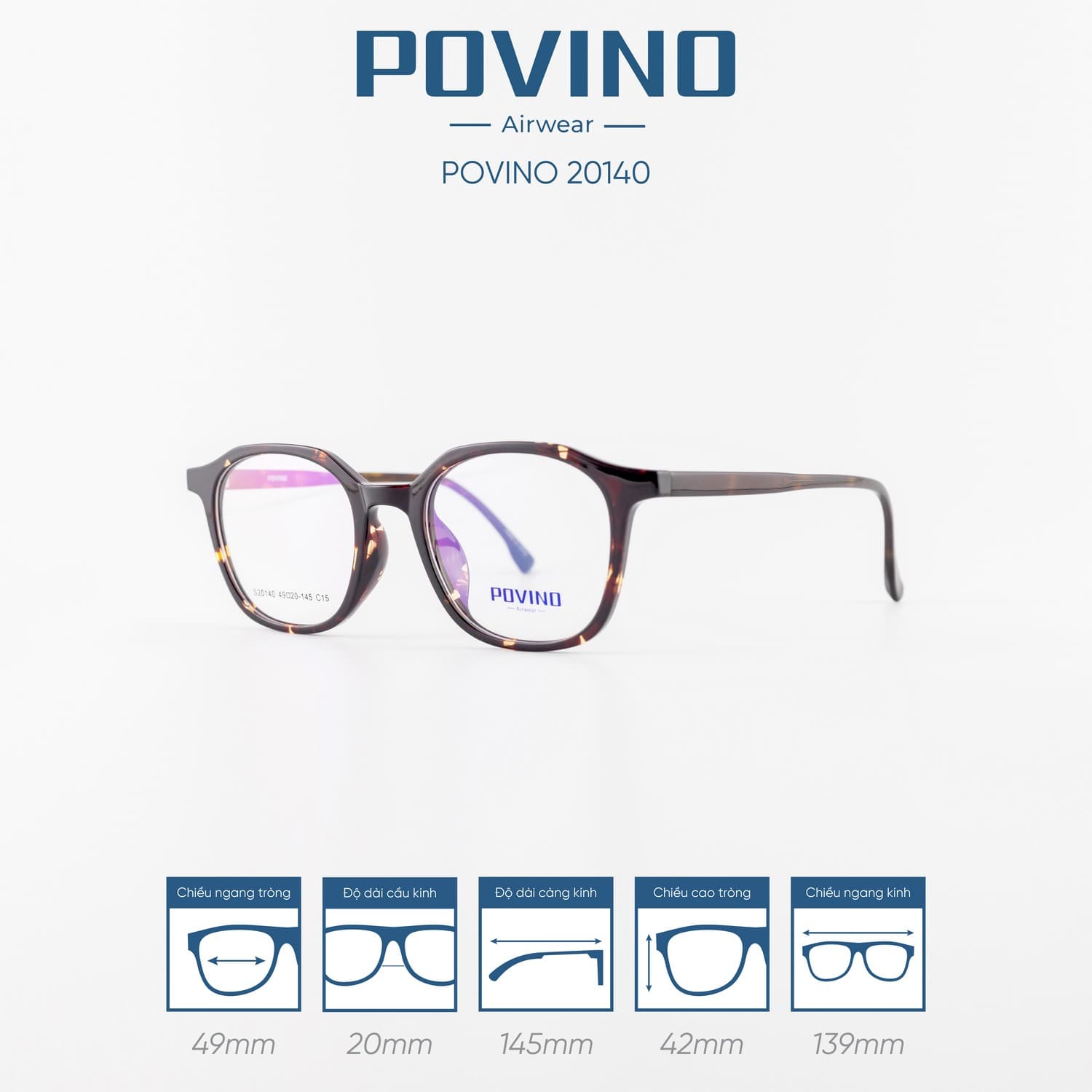 Gọng kính POVINO PO20140 - Ảnh 6
