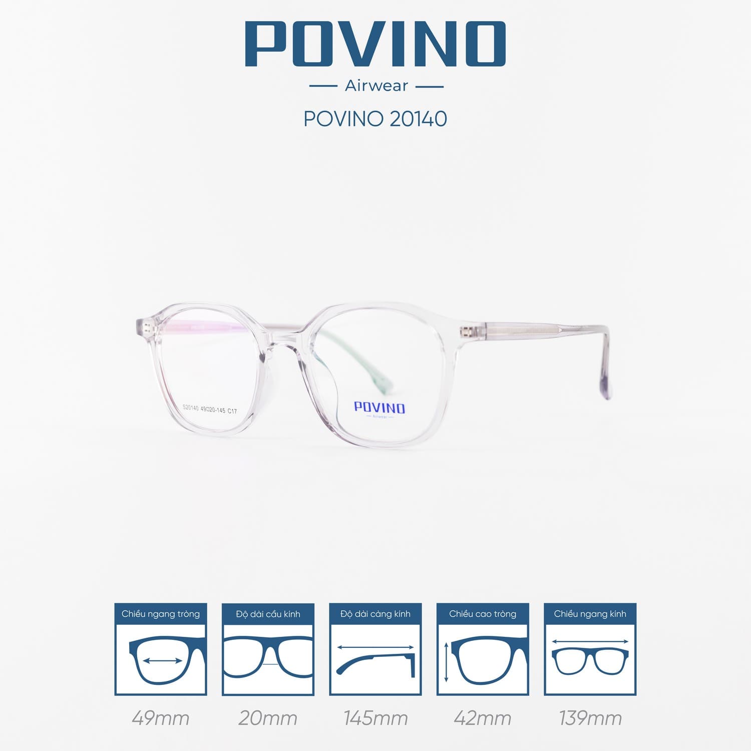 Gọng kính POVINO PO20140 - Ảnh 11