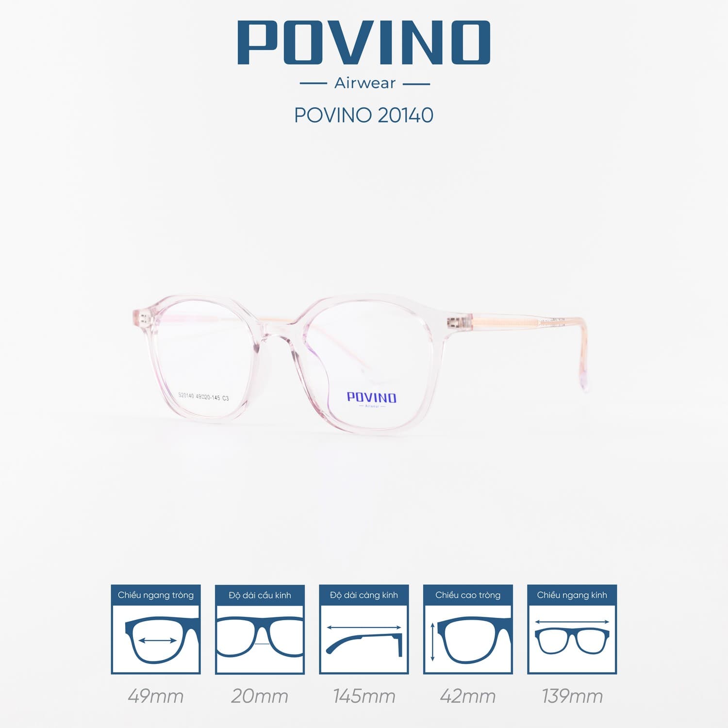 Gọng kính POVINO PO20140 - Ảnh 10