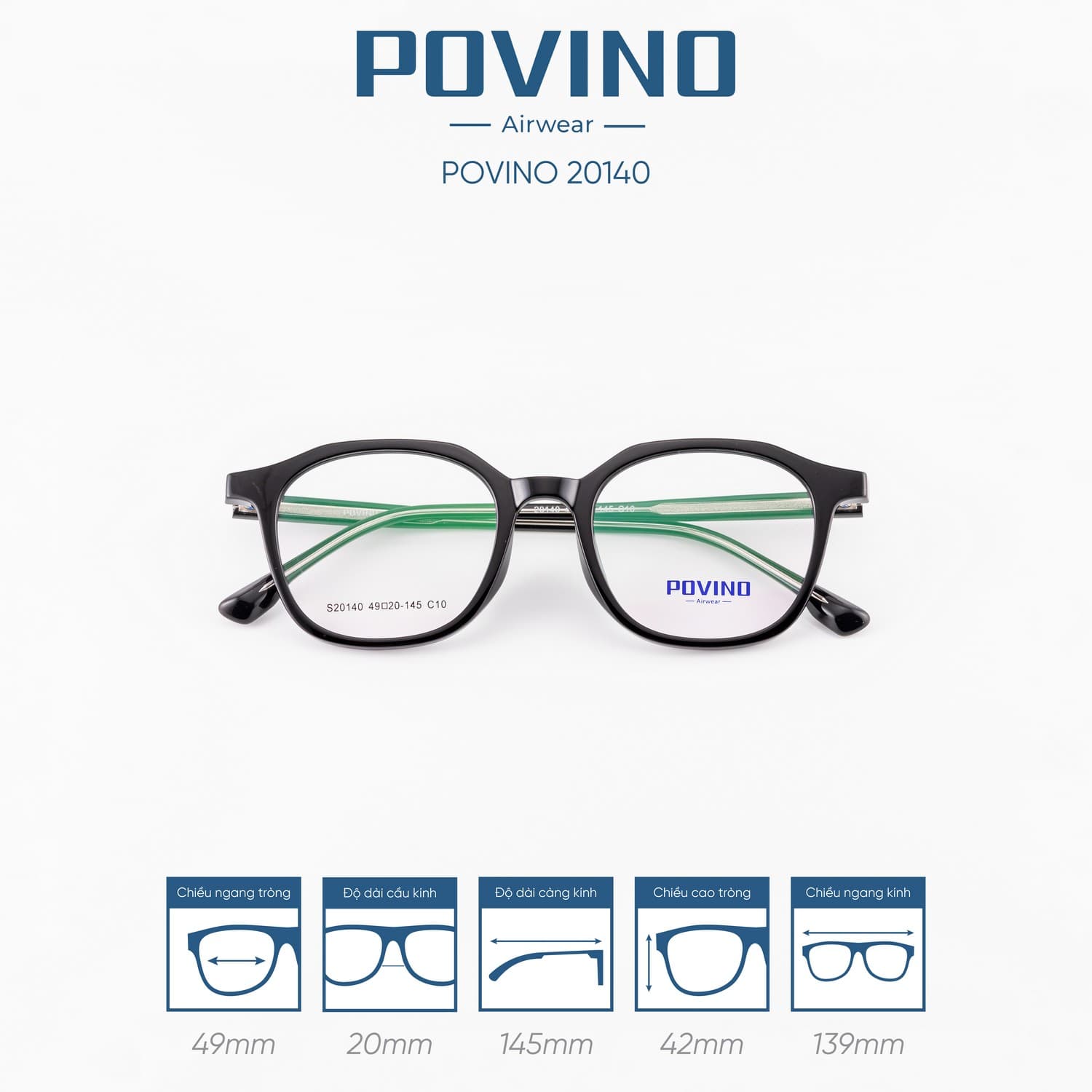 Gọng kính POVINO PO20140 - Ảnh 9