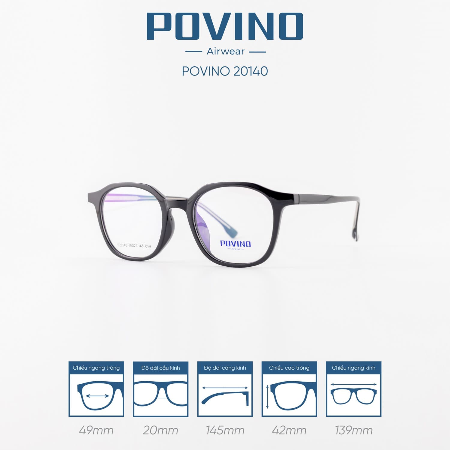 Gọng kính POVINO PO20140 - Ảnh 7