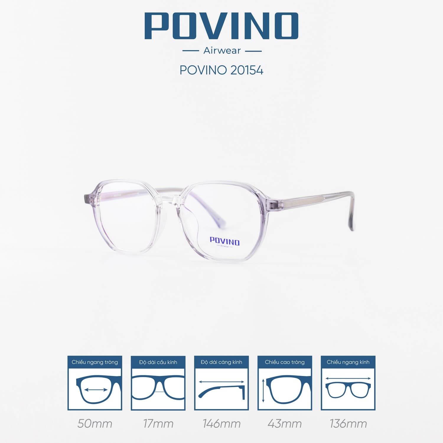 Gọng kính POVINO PO20154 - Ảnh 11