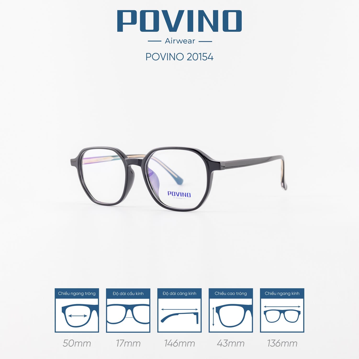 Gọng kính POVINO PO20154 - Ảnh 10