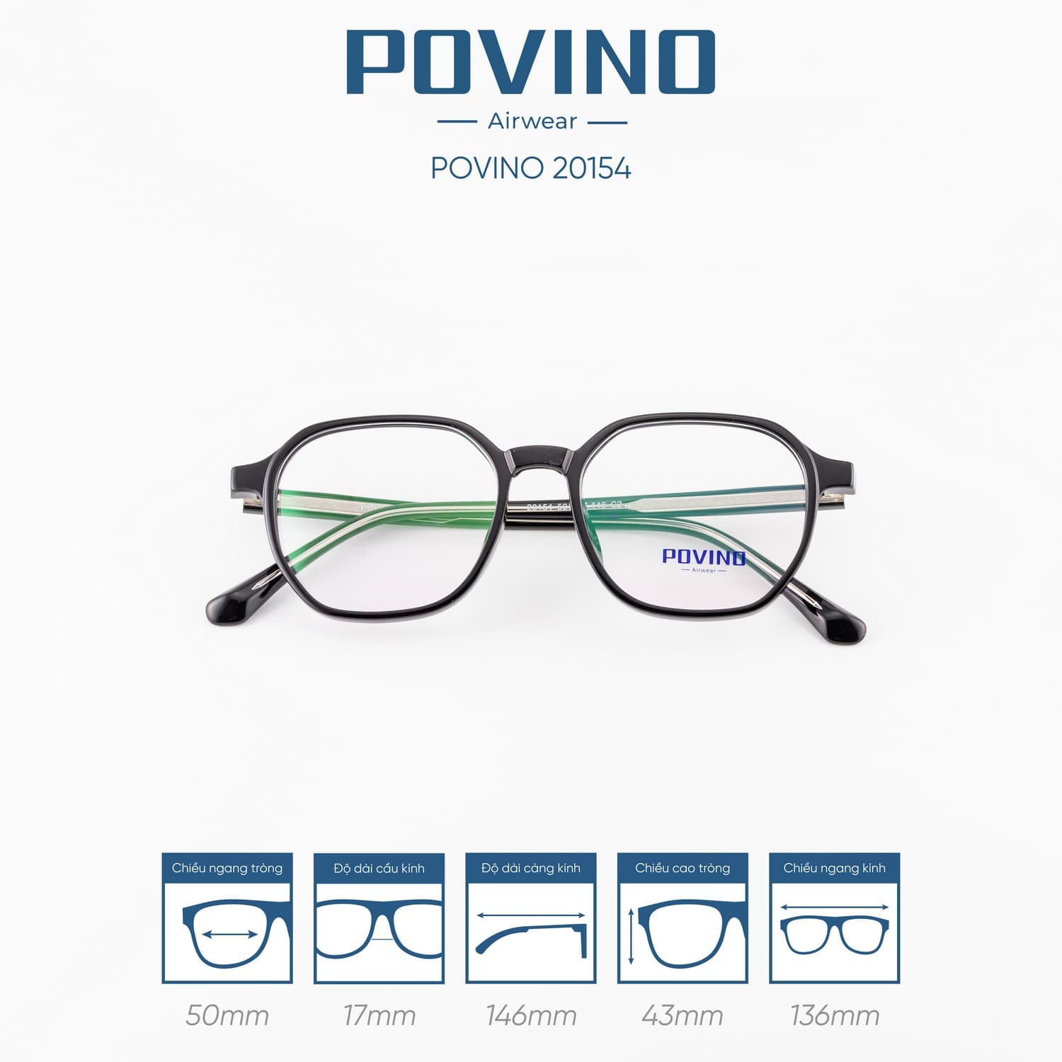 Gọng kính POVINO PO20154 - Ảnh 8