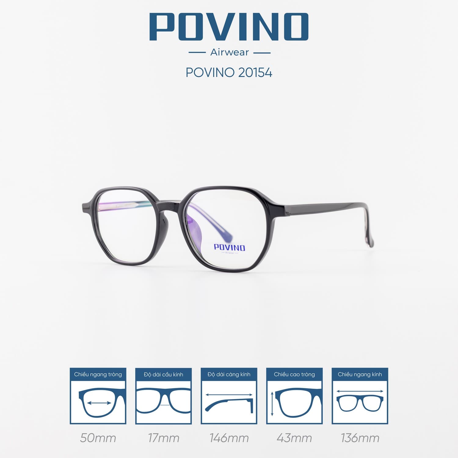 Gọng kính POVINO PO20154 - Ảnh 6