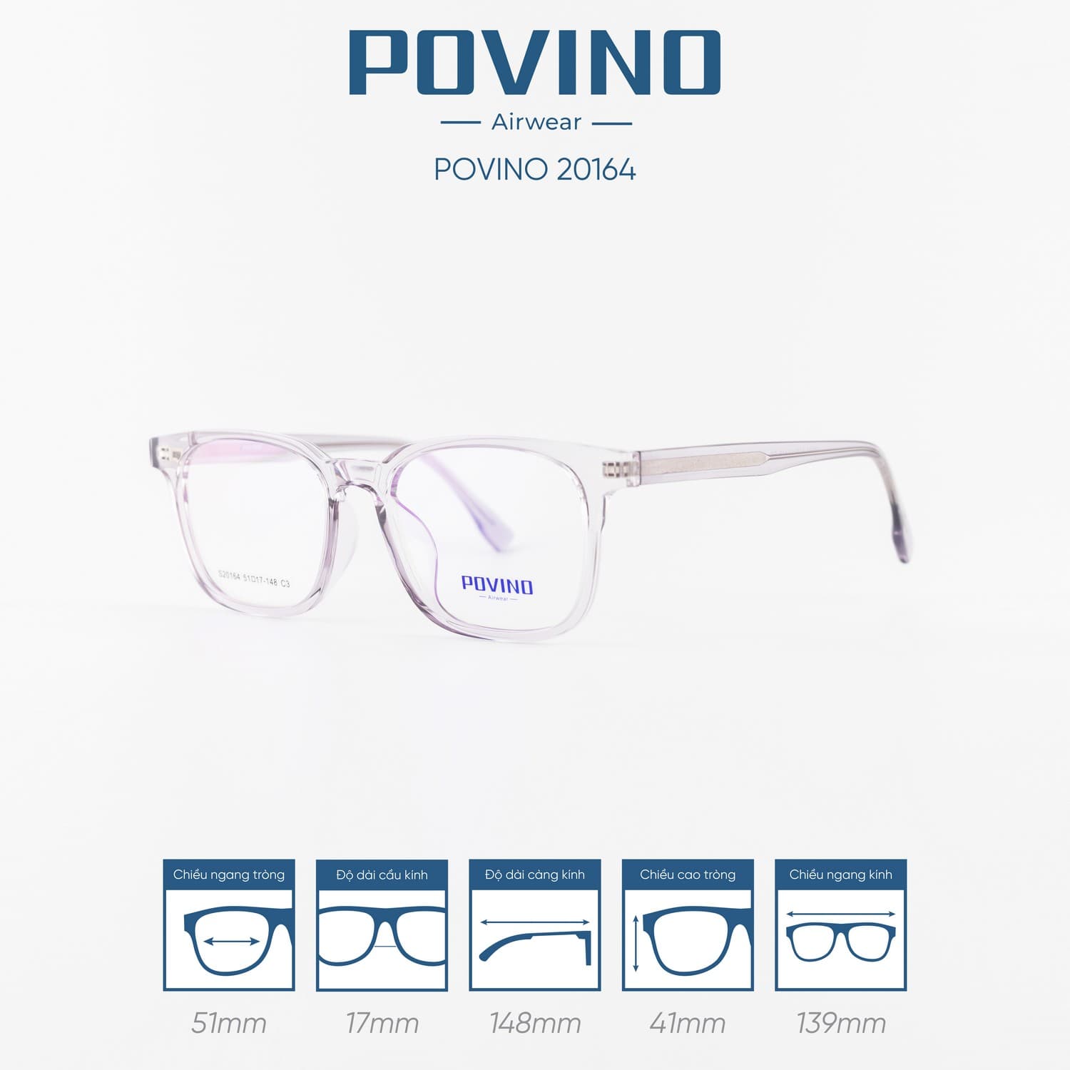 Gọng kính POVINO PO20164