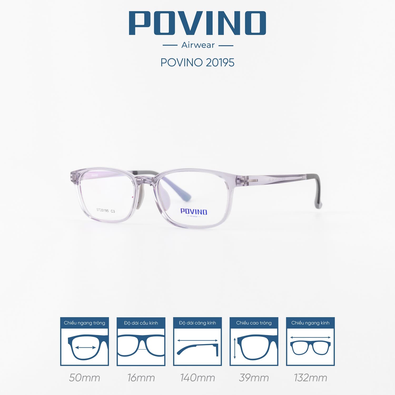 Gọng kính POVINO PO20195 - Ảnh 11