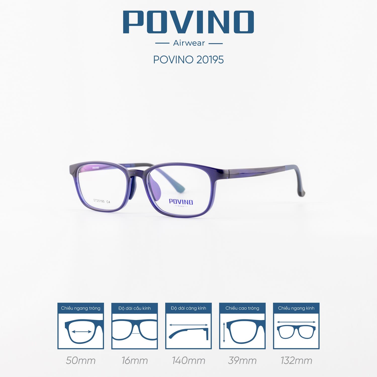 Gọng kính POVINO PO20195 - Ảnh 10