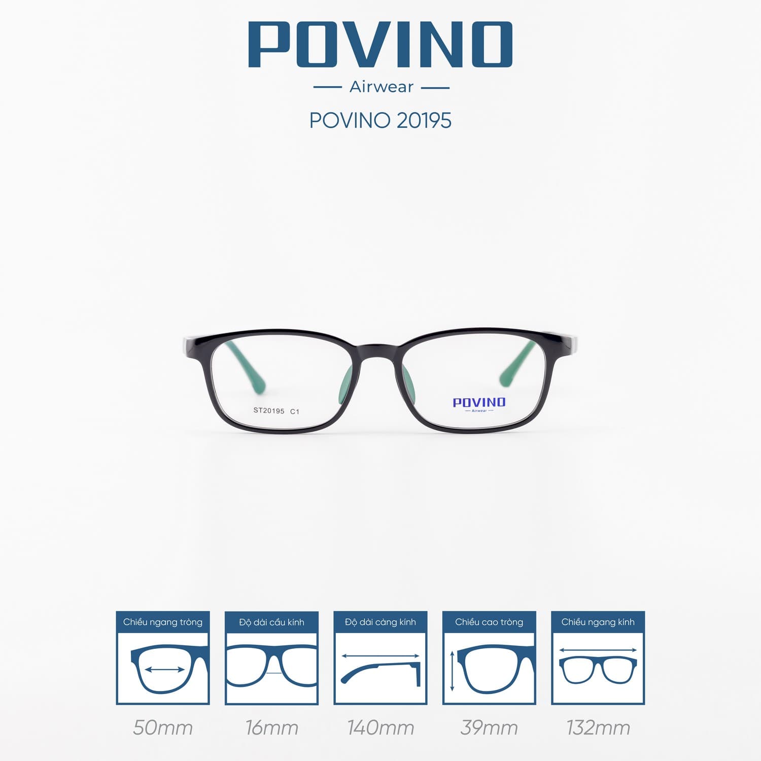 Gọng kính POVINO PO20195 - Ảnh 1